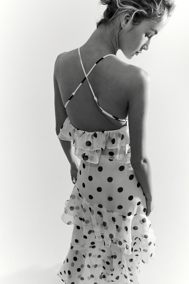 Falda con olanes - Lunares blancos - 6