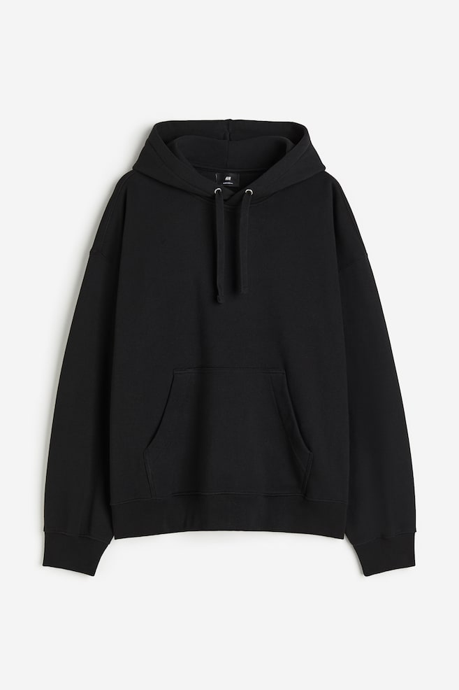 Oversized Fit Cotton hoodie - Black/Burgundy/Deep lilac - 2