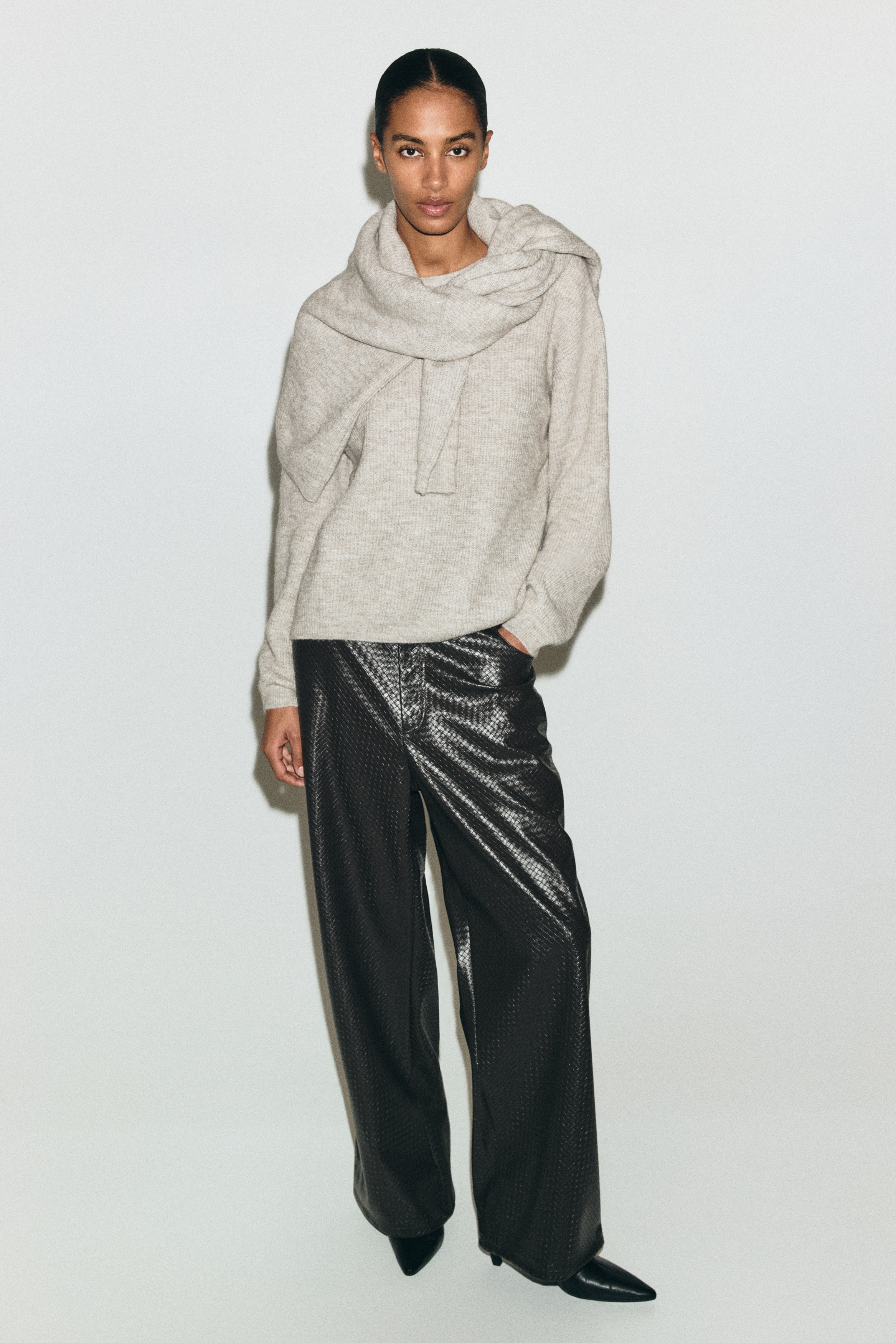 Knit Sweater - Light taupe melange - Ladies | H&M US