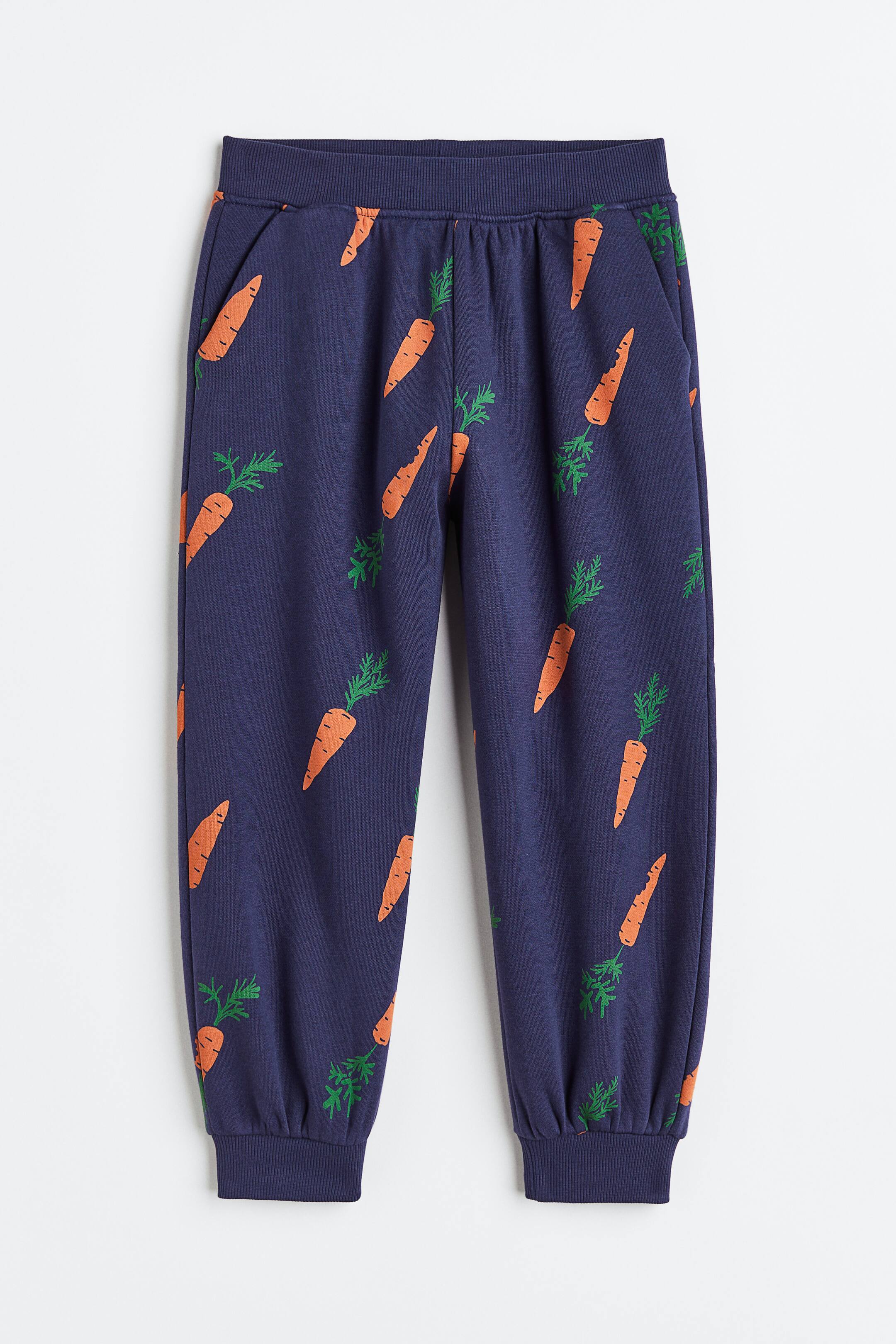 View larger image: Printed joggers - Dark blue/Carrots - Kids | H&M IN 1