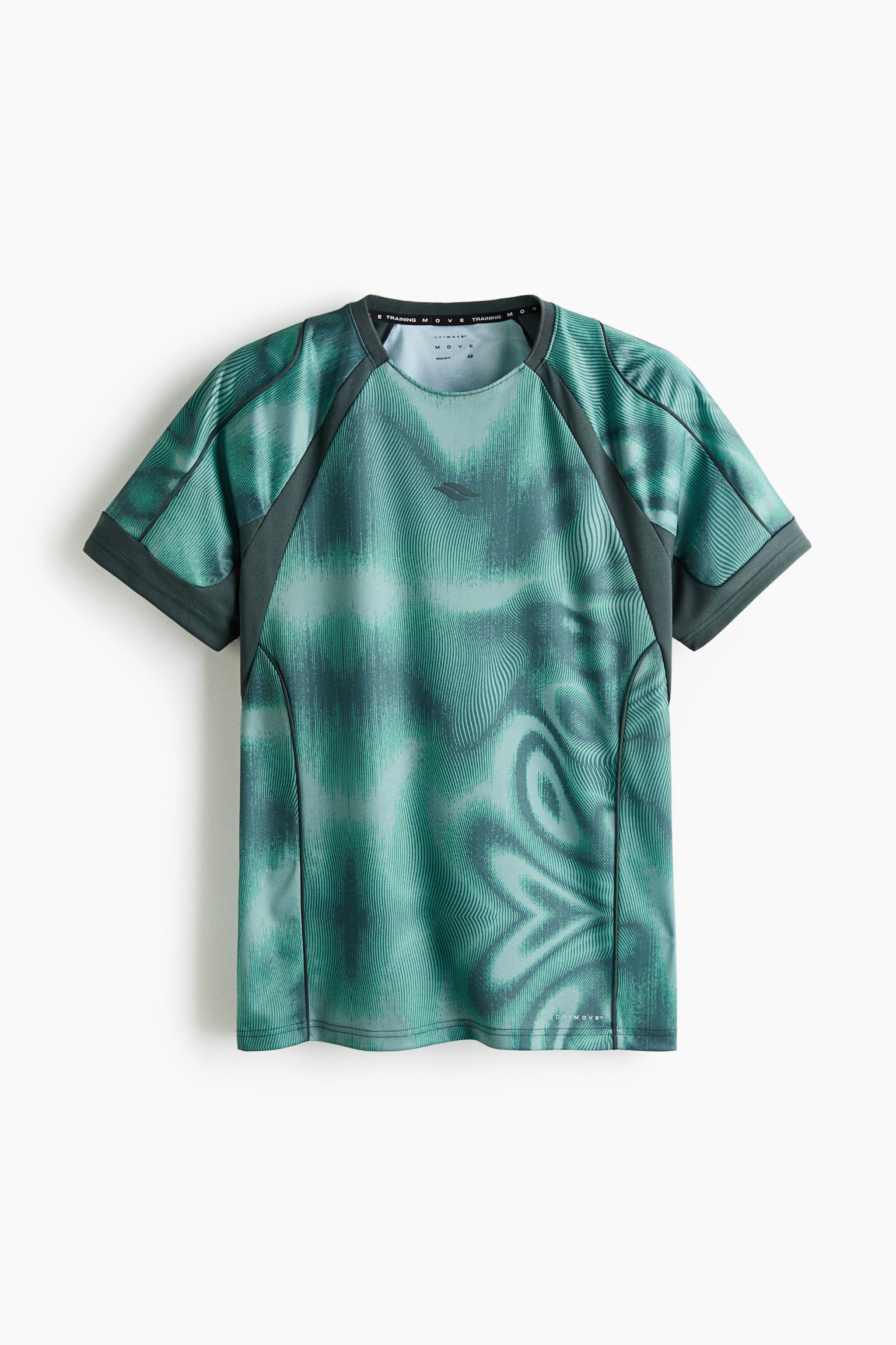 Мужской топ H&M Move Regular-Fit Soccer Jersey with DryMove™, цвет: Сосновый зелёный — фото 1