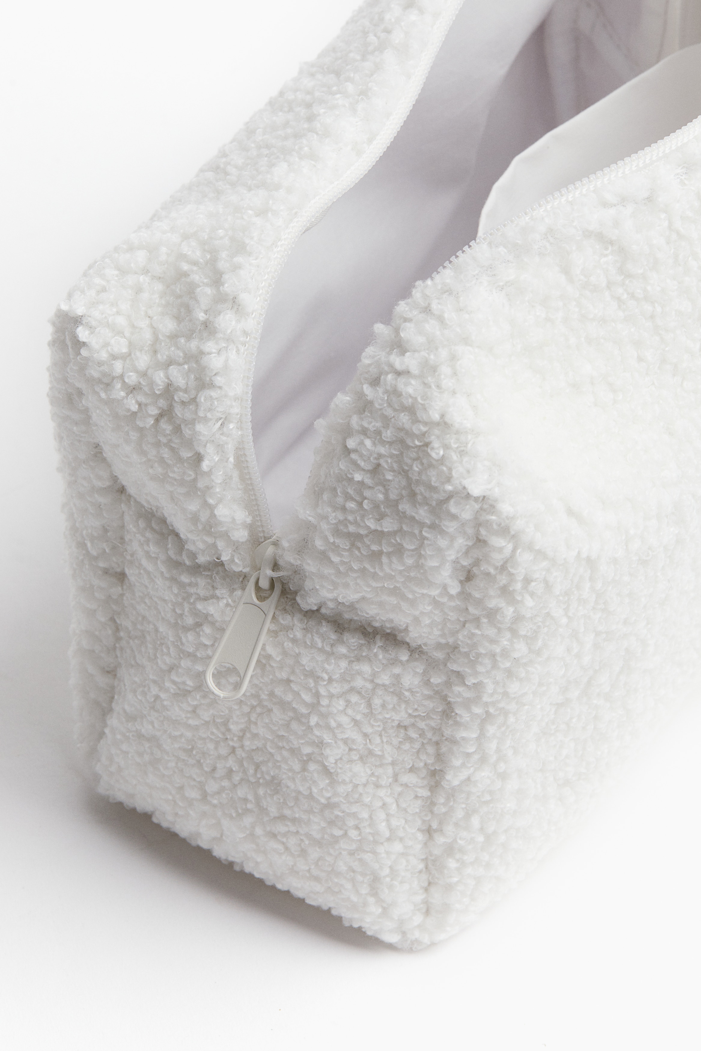 White Teddy Fleece Diaper Bag at H&M Home | H&M CA