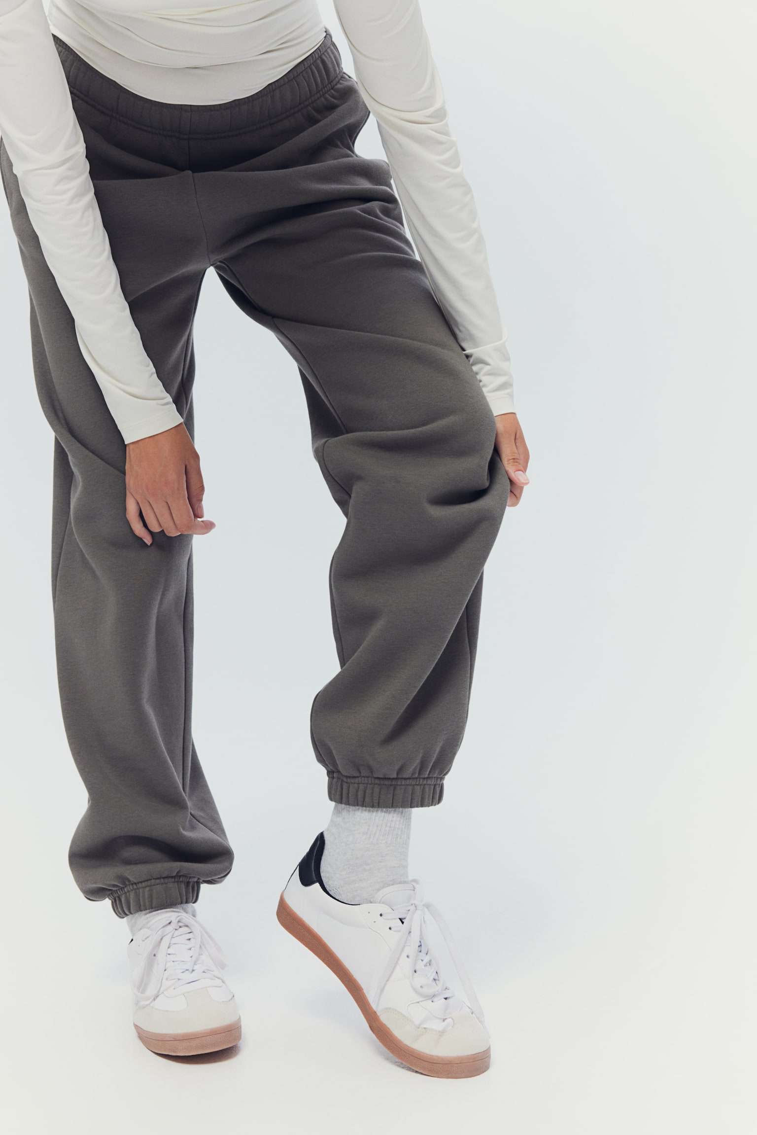 Sports joggers in DryMove™ - Dark greige/Light grey marl/Beige - 5