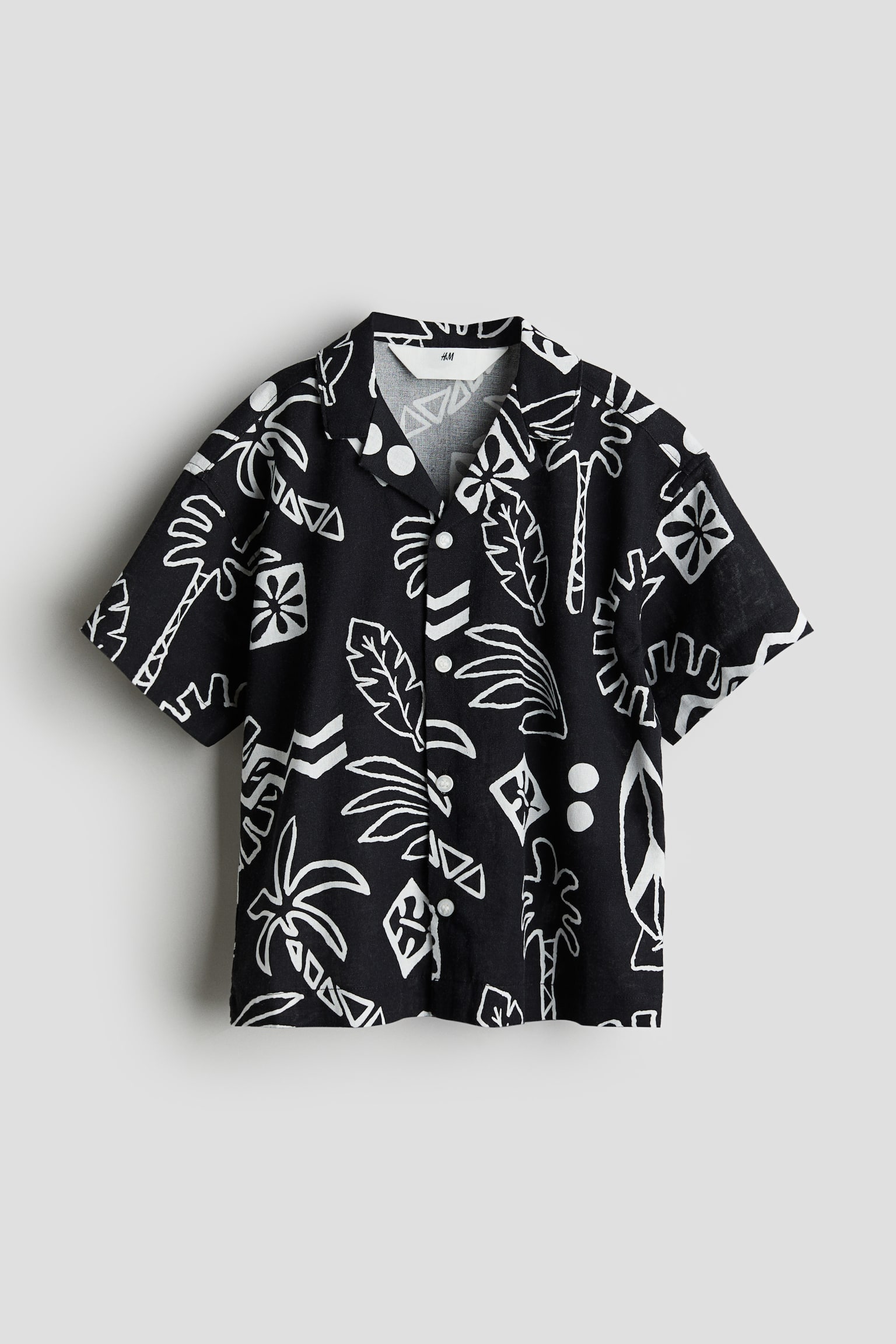 Pattern Resort Shirt - Black/Pattern/Natural white/Stripe - 1