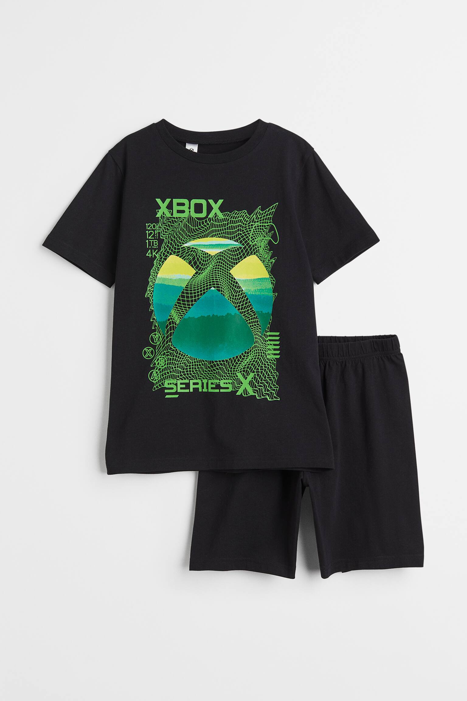 Pidžama – majica i šorts - Crna/Xbox
