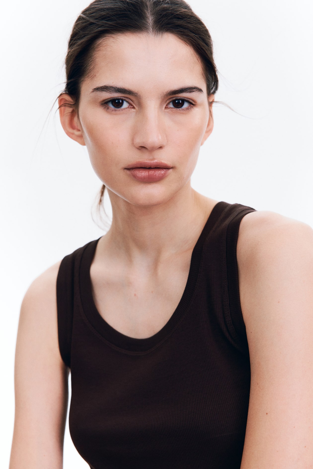 Cropped Ribbed Tank Top - image 2