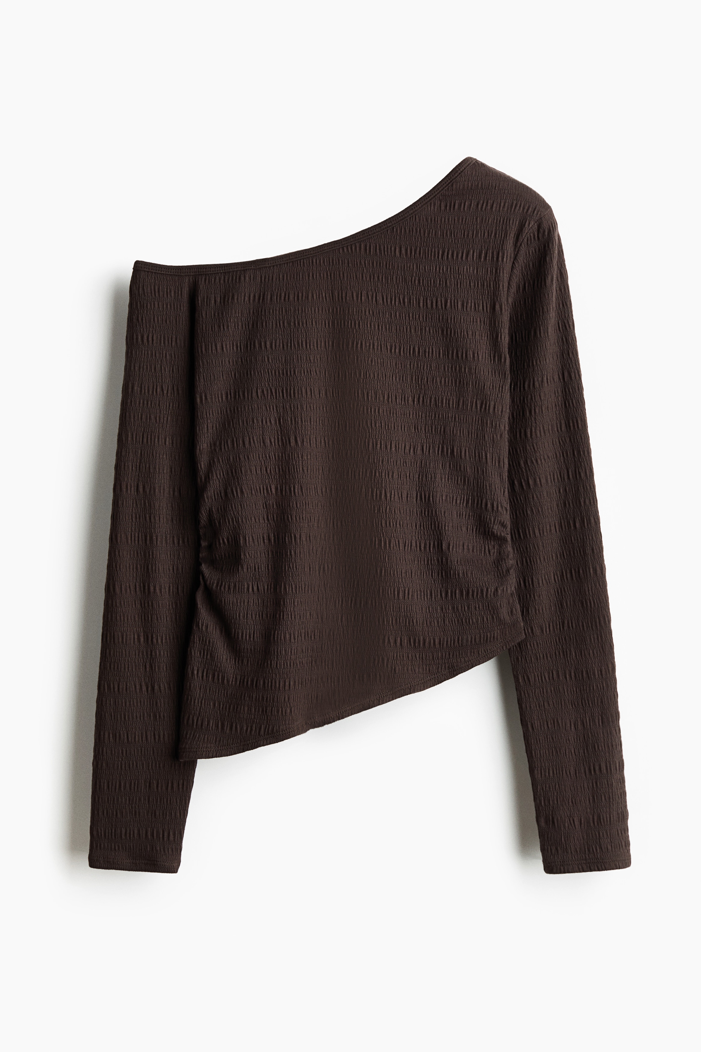 H & M - ワンショルダー アシンメトリートップス - ブラウン H & M - ワンショルダー アシンメトリートップス - ブラウン