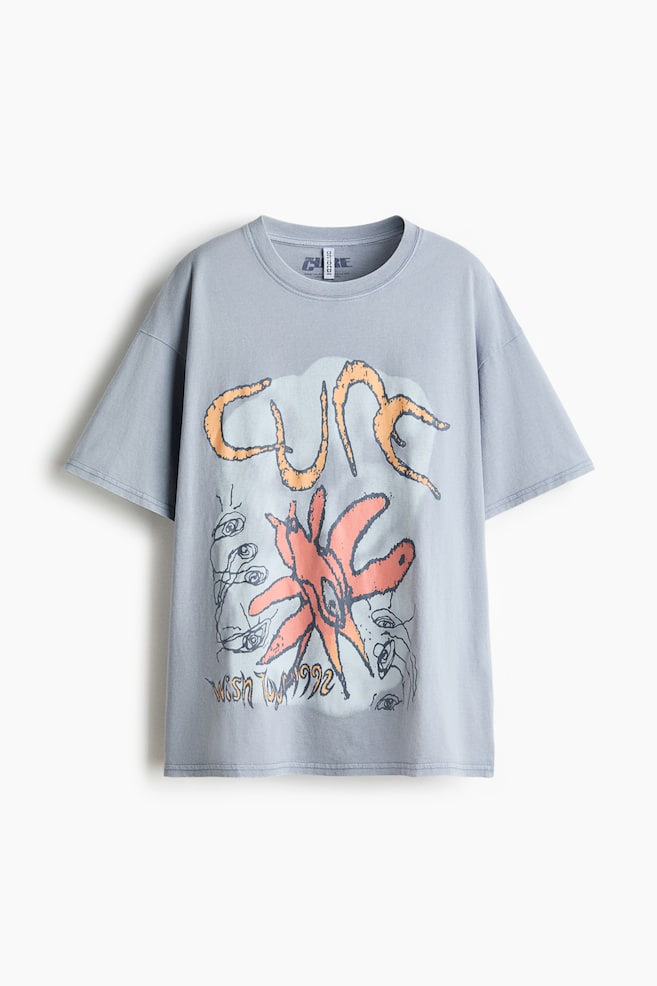 Oversized print-motif T-shirt - Light steel blue/The Cure/Cream/Pacha/Dark brown/Pacha/Orange/Pacha/Blue/Degas/Light beige/Monet/Green/Woodstock/Powder pink/The Doors/Black/Pink Floyd/Grey/Capri/Light orange/Grateful Dead/Dark grey/Nirvana/Beige/The Smashing Pumpkins - 4