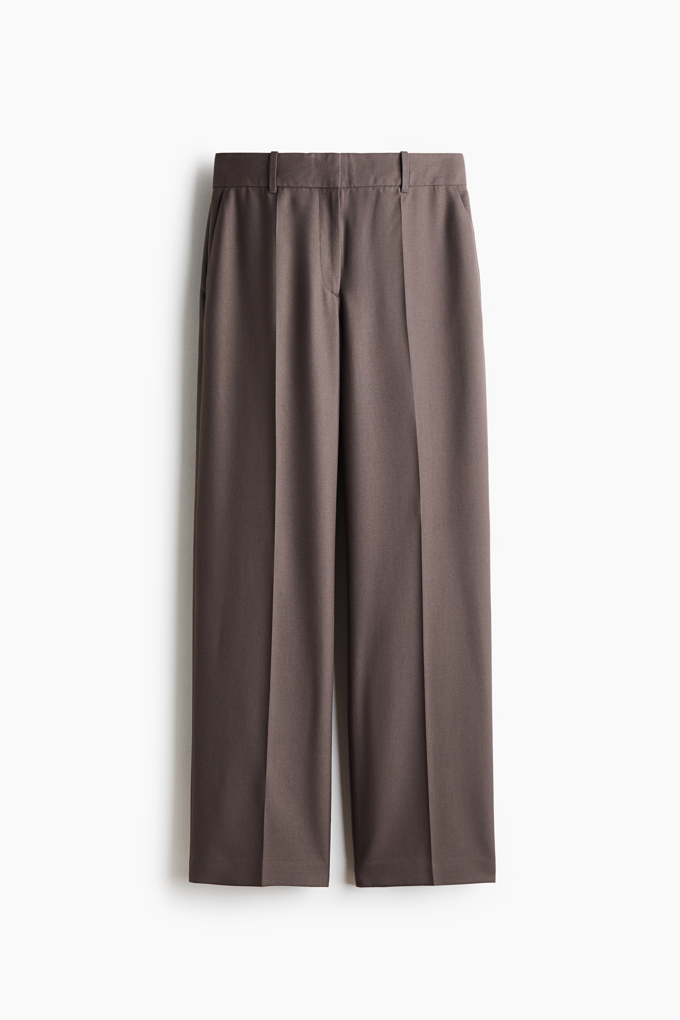 Yün Karışımlı Şık Pantolon - Koyu gri-bej/Siyah