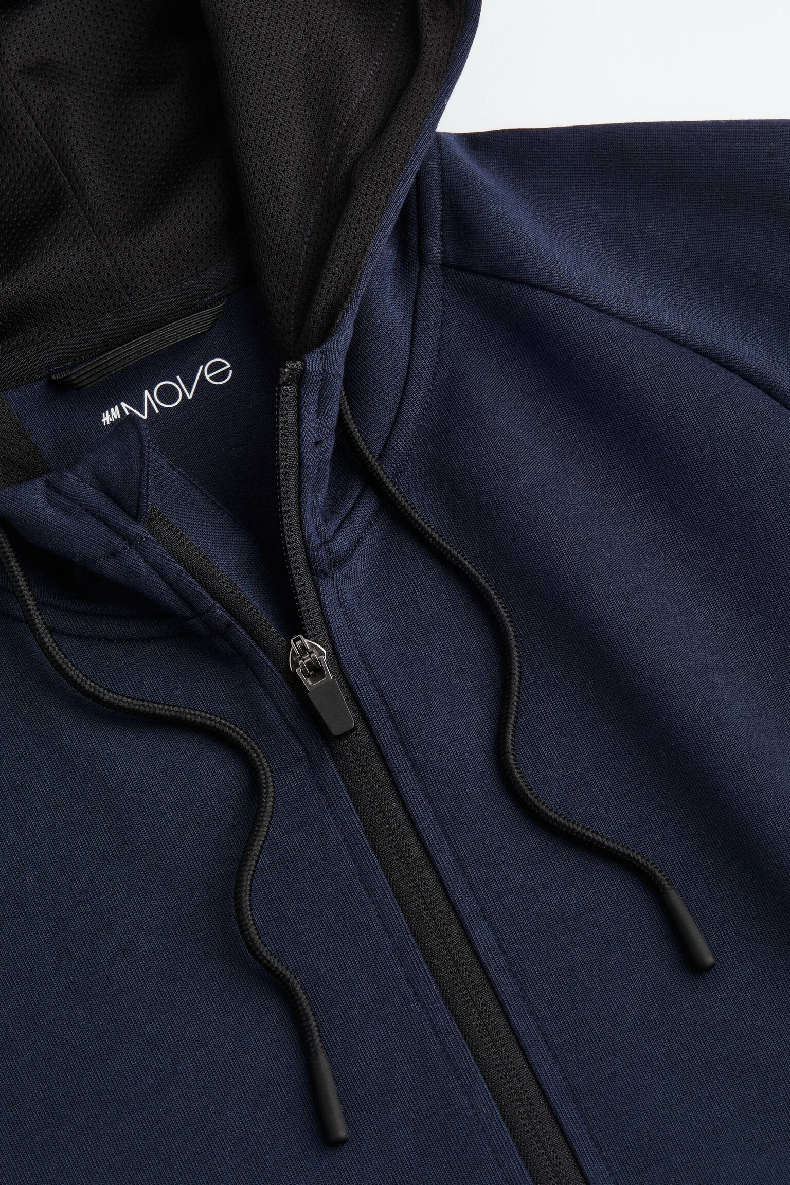 DryMove™ Activewear Hoodie - Navy blue/Light grey marle/Black - 2