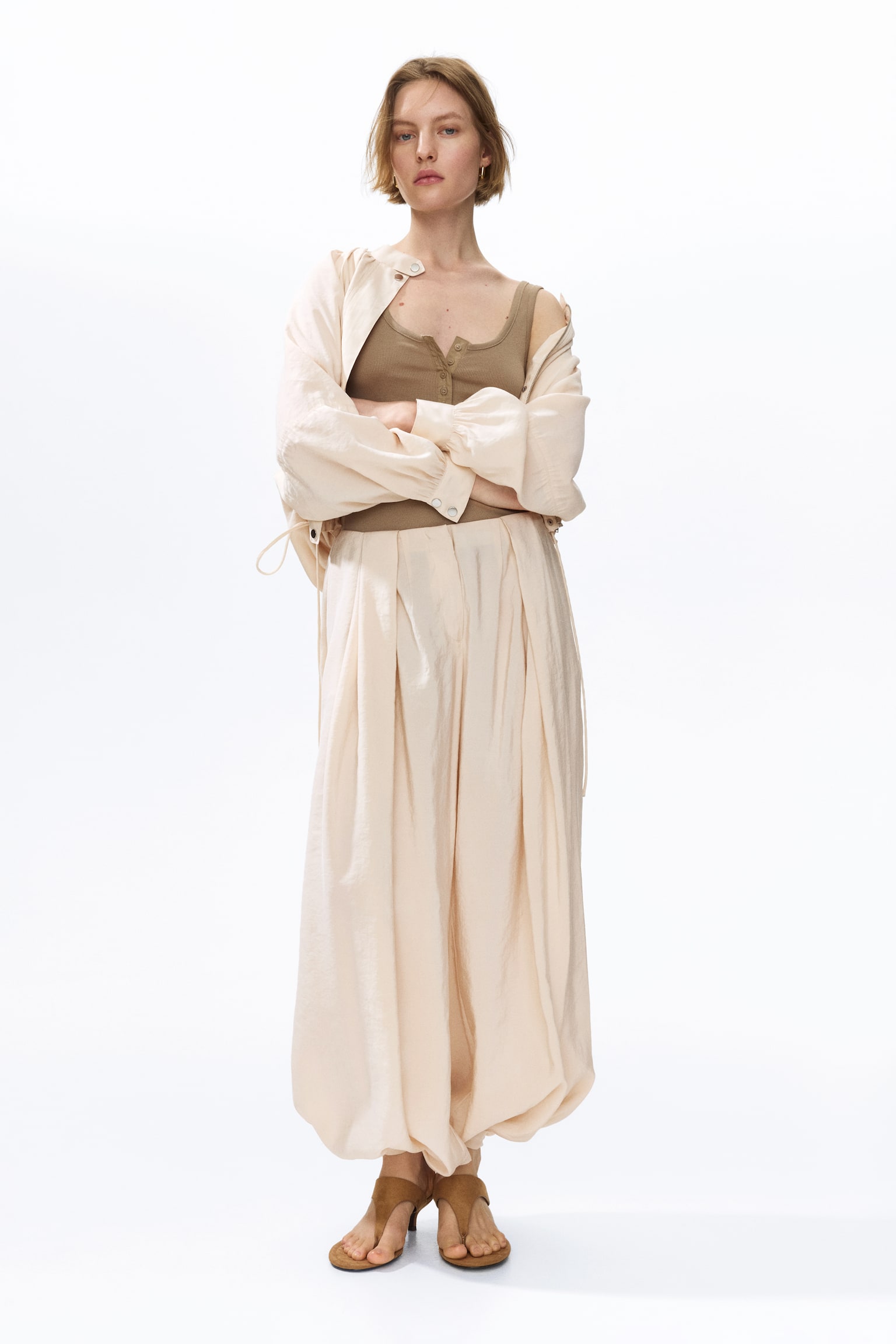 Balloon-Leg Modal Pants - 5