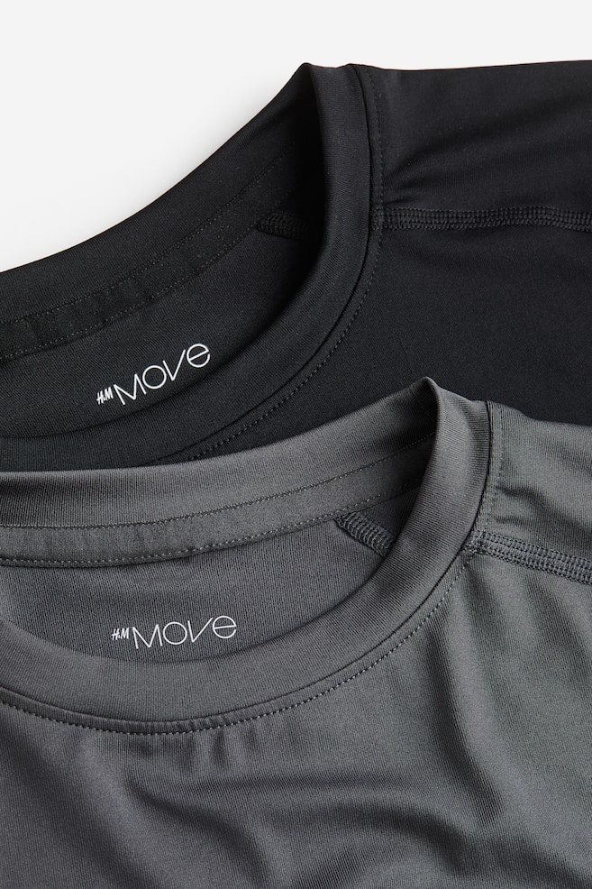 Lot de 2 T-shirts de sport DryMove™ - Noir/gris foncé - 3