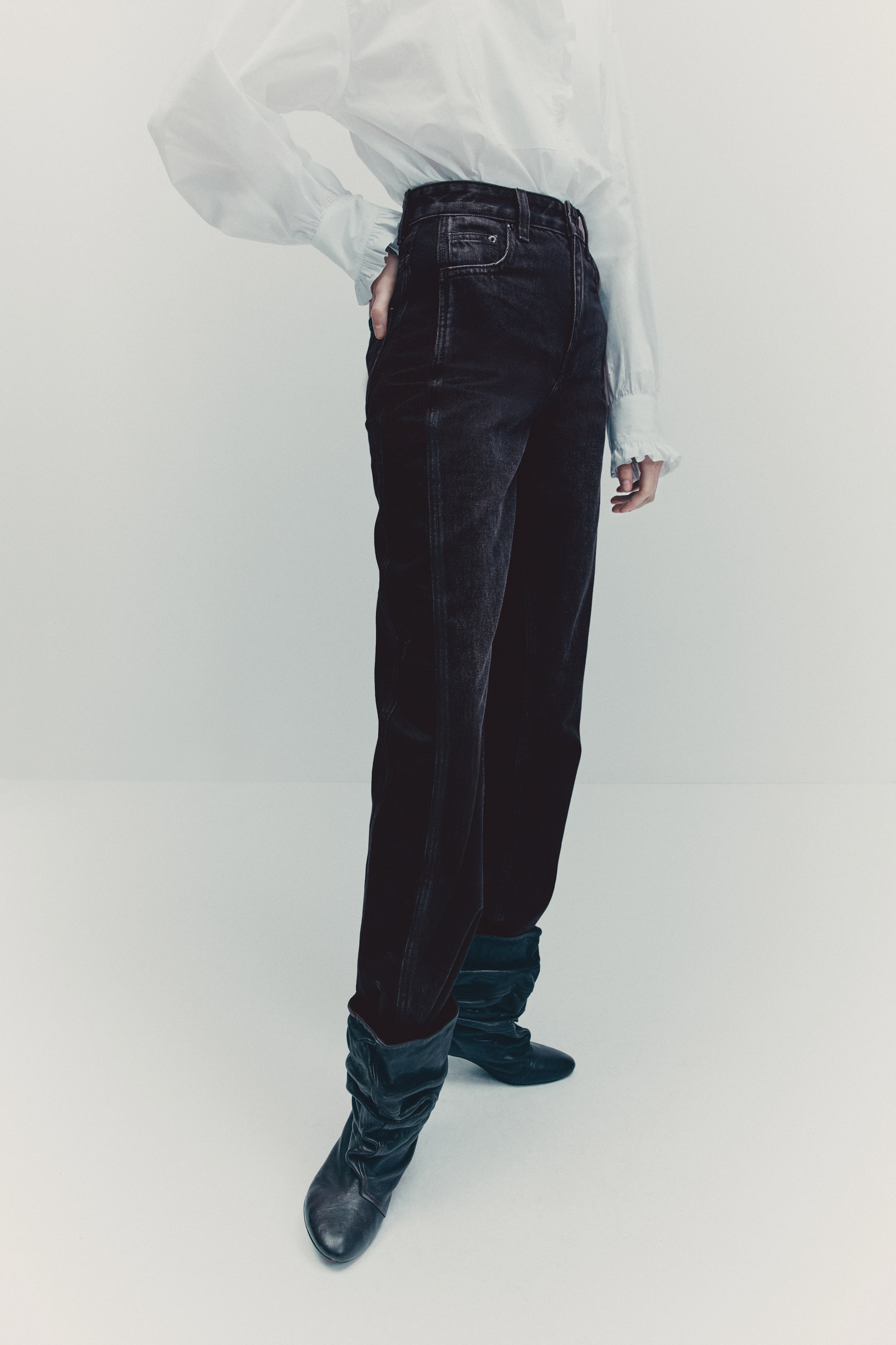 View larger image: Straight-Leg Jeans - Black - Ladies | H&M US 2