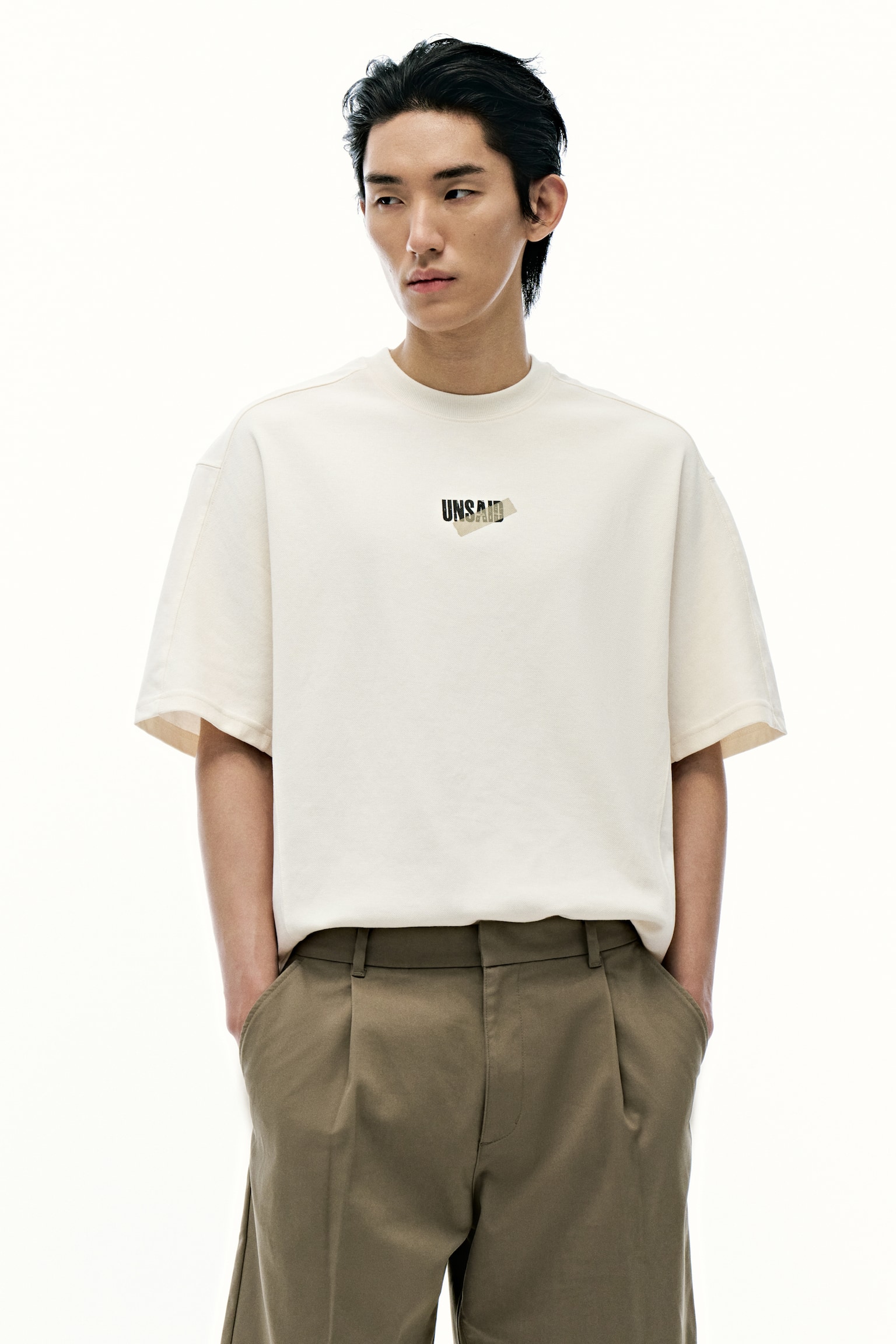 Loose-Fit Printed Cotton T-Shirt - Cream/Unsaid/Dusty beige/Unsaid/Black/In Order - 1