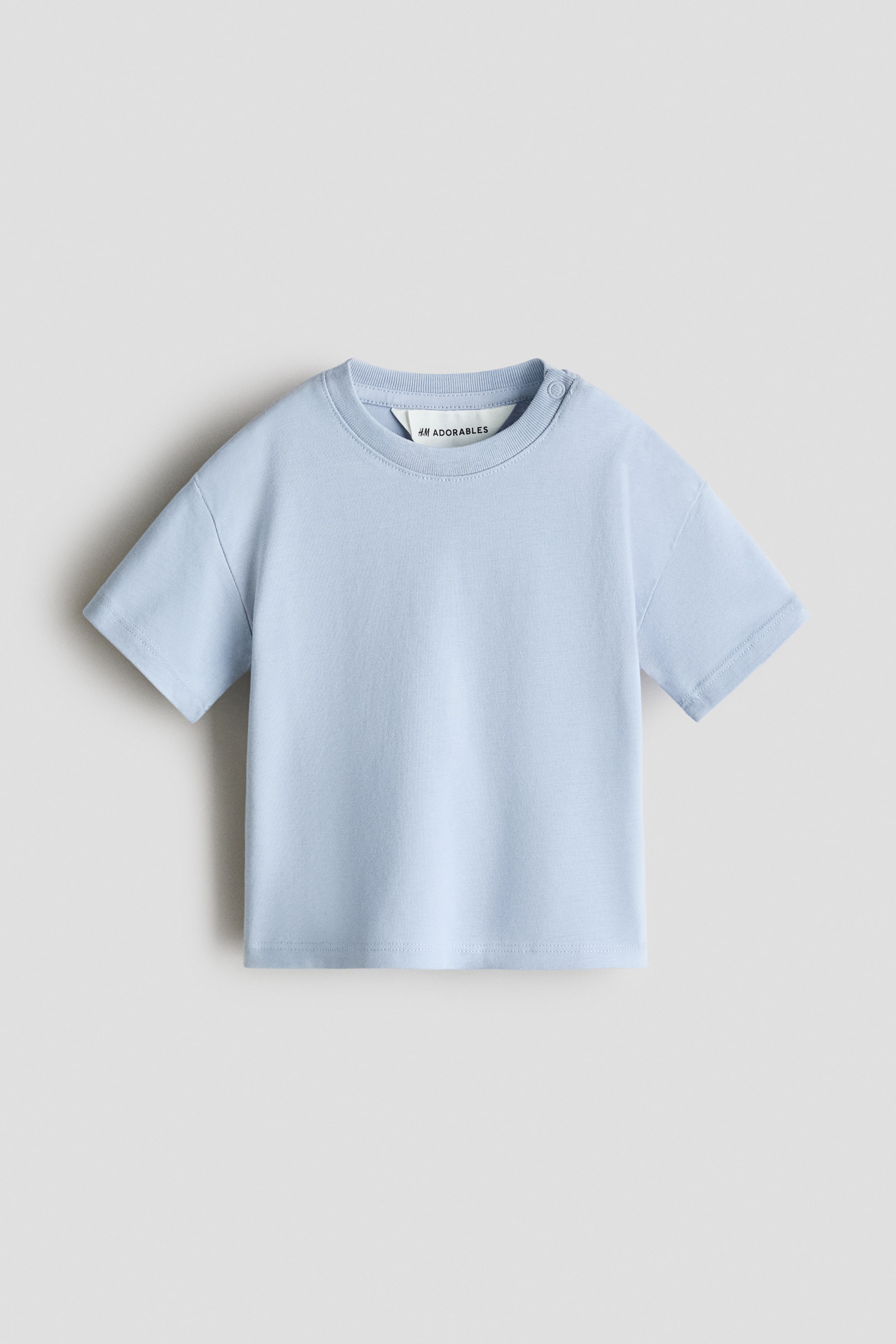 View larger image: Loose-fit pima cotton T-shirt - Light dusty blue - Kids | H&M US 1