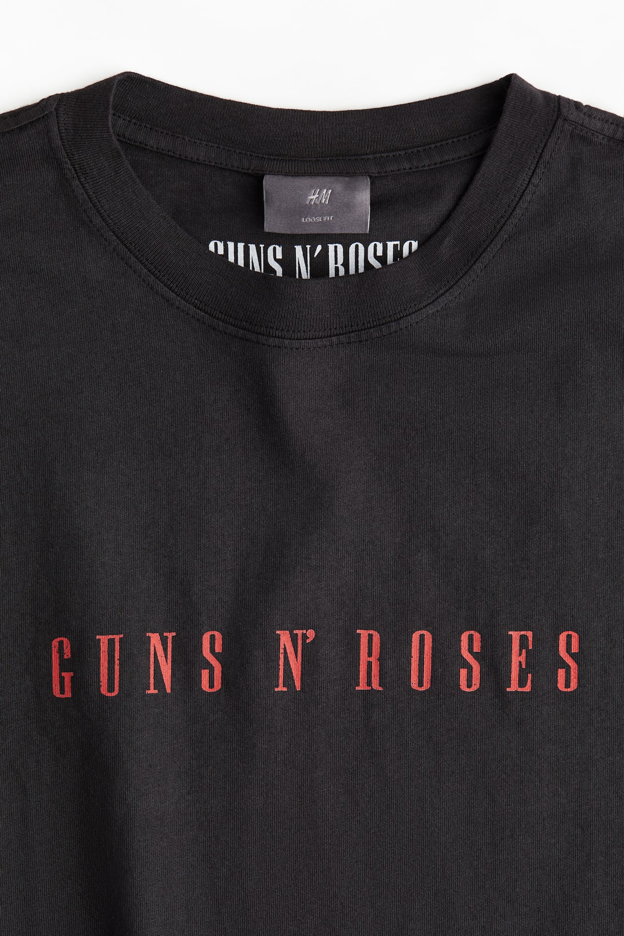 Loose Fit Vintage-Look Printed T-Shirt - Black/Guns N' Roses - Men | H&M US