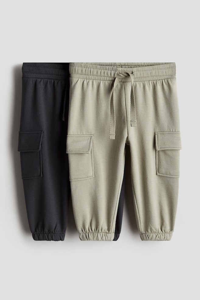 2-pack Cargo Joggers - Light khaki green/Dark grey/Light green/light gray/Dark gray/dusty turquoise/Beige/dark brown/Navy blue/light beige/Light beige/beige/Navy blue/light beige/Light beige/Brown - 1