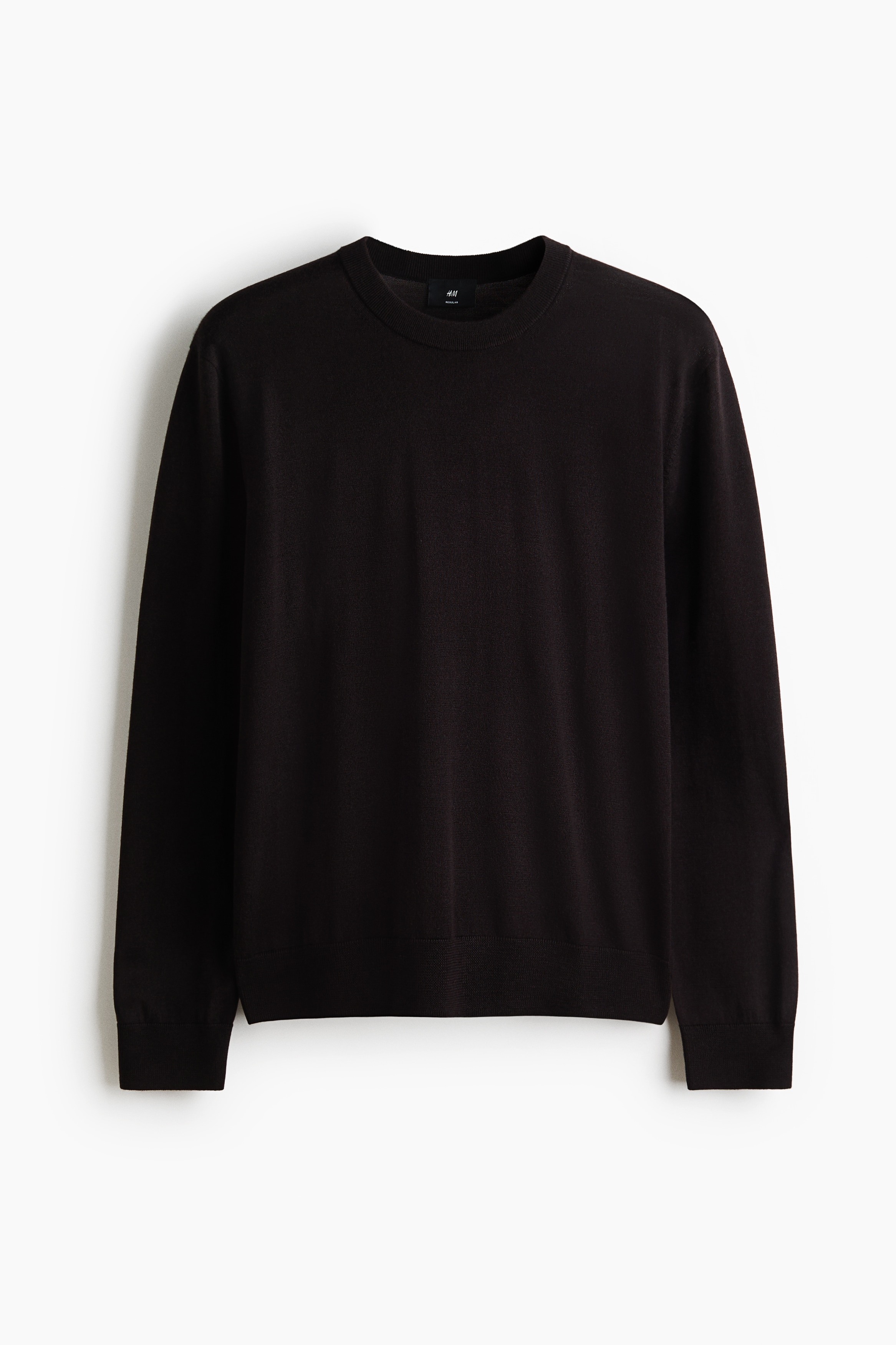 Regular Fit Merino wool jumper - Dark brown/Black/Dark grey marl/Dark mole