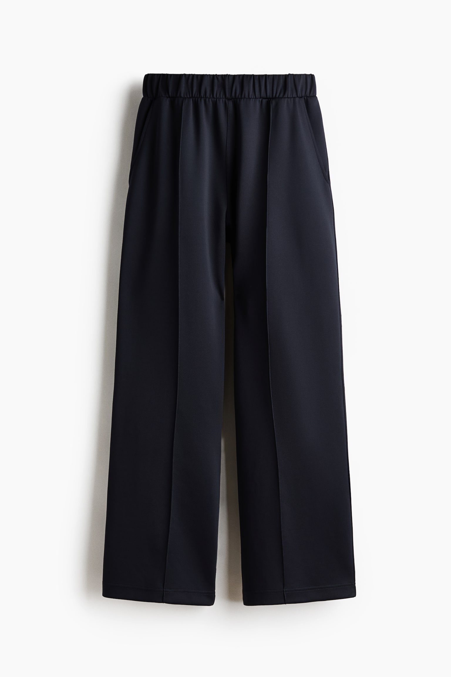 Crease-front pull-on trousers - Navy blue/Truffle grey - 2