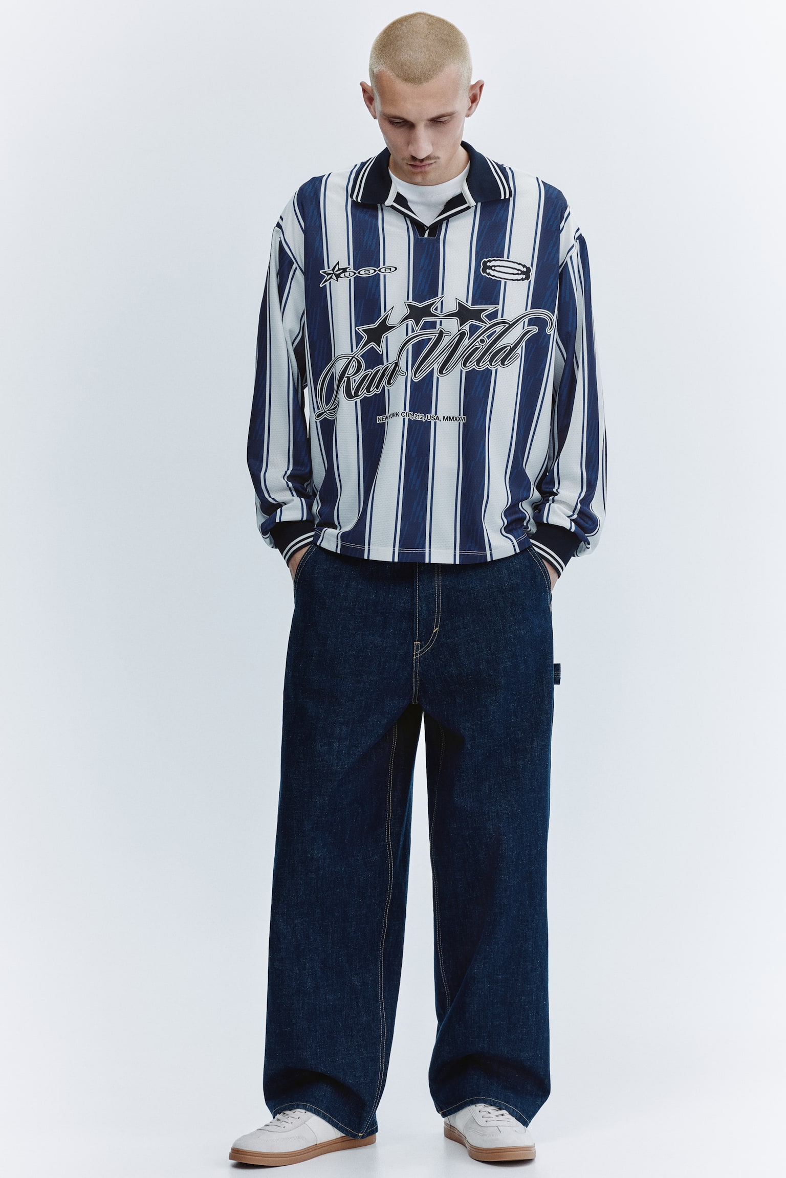 Futbalový dres Loose Fit - Tmavomodrá/Run wild - 2