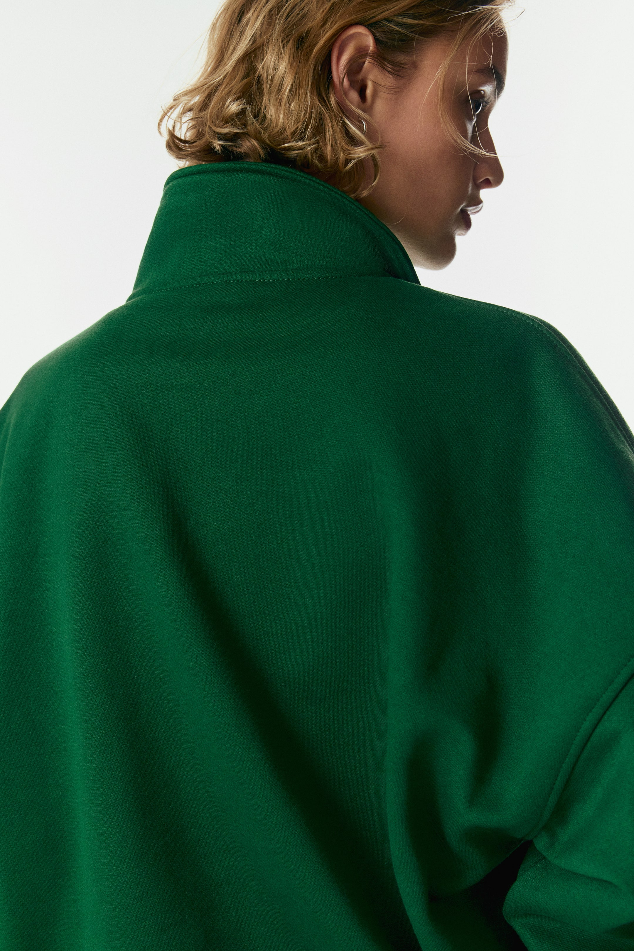 查看大圖: 拉鍊運動衫 - 深綠色 - Ladies | H&M 4