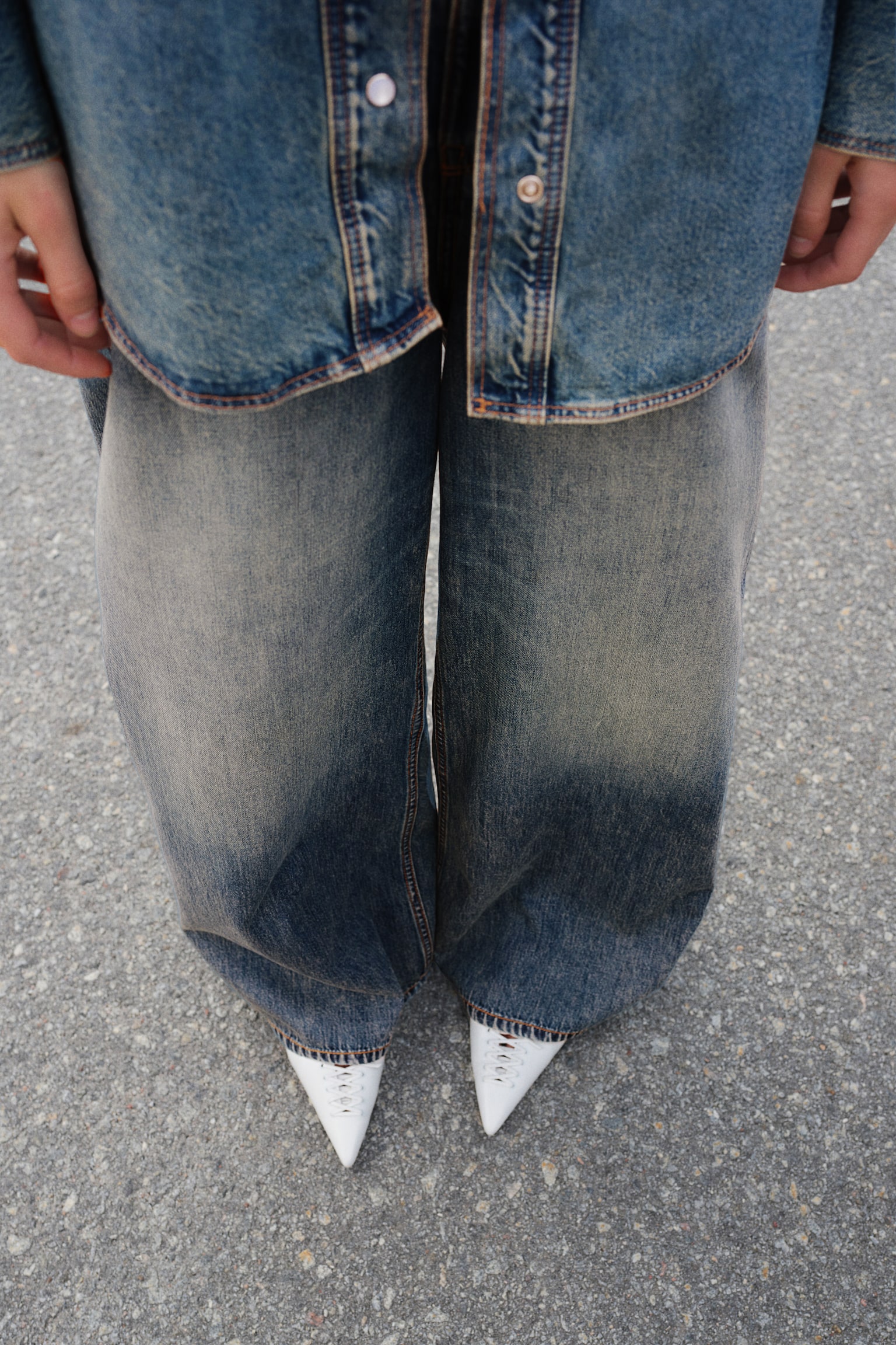 Baggy Wide Low Jeans - Light denim blue/Light denim blue/Pale denim blue/Light grey - 4