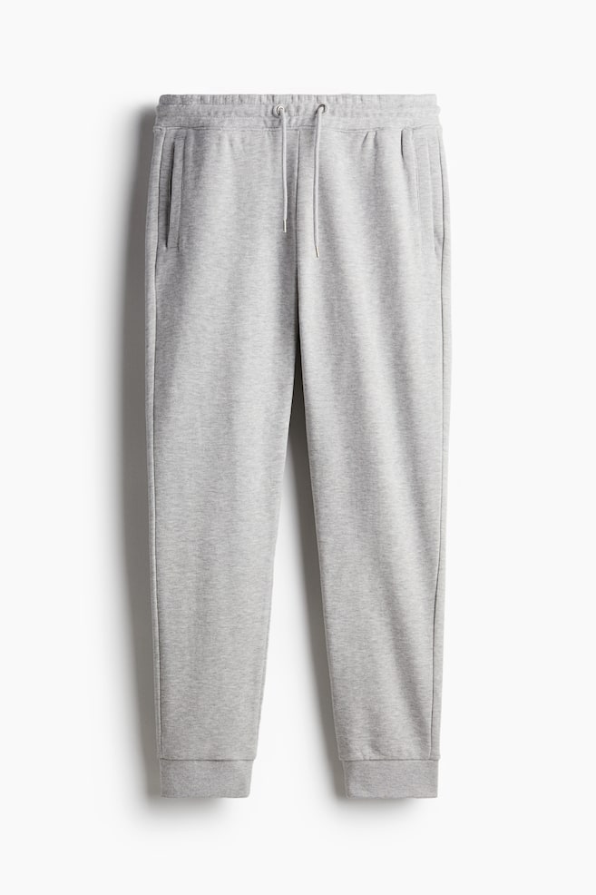 Regular Fit Tapered Joggers - Gray melange - 1