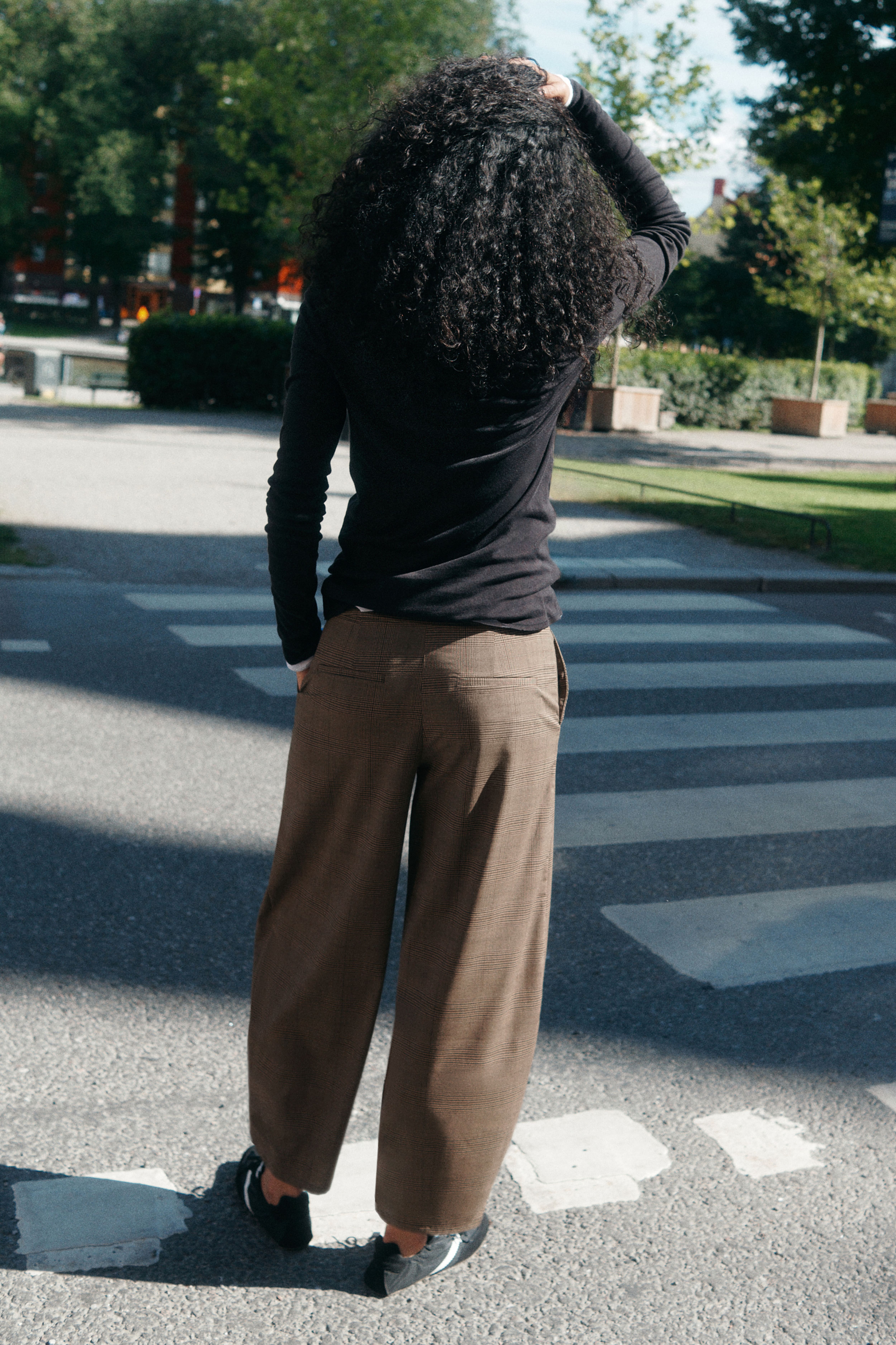 Pantalon chic à jambes tonneau
