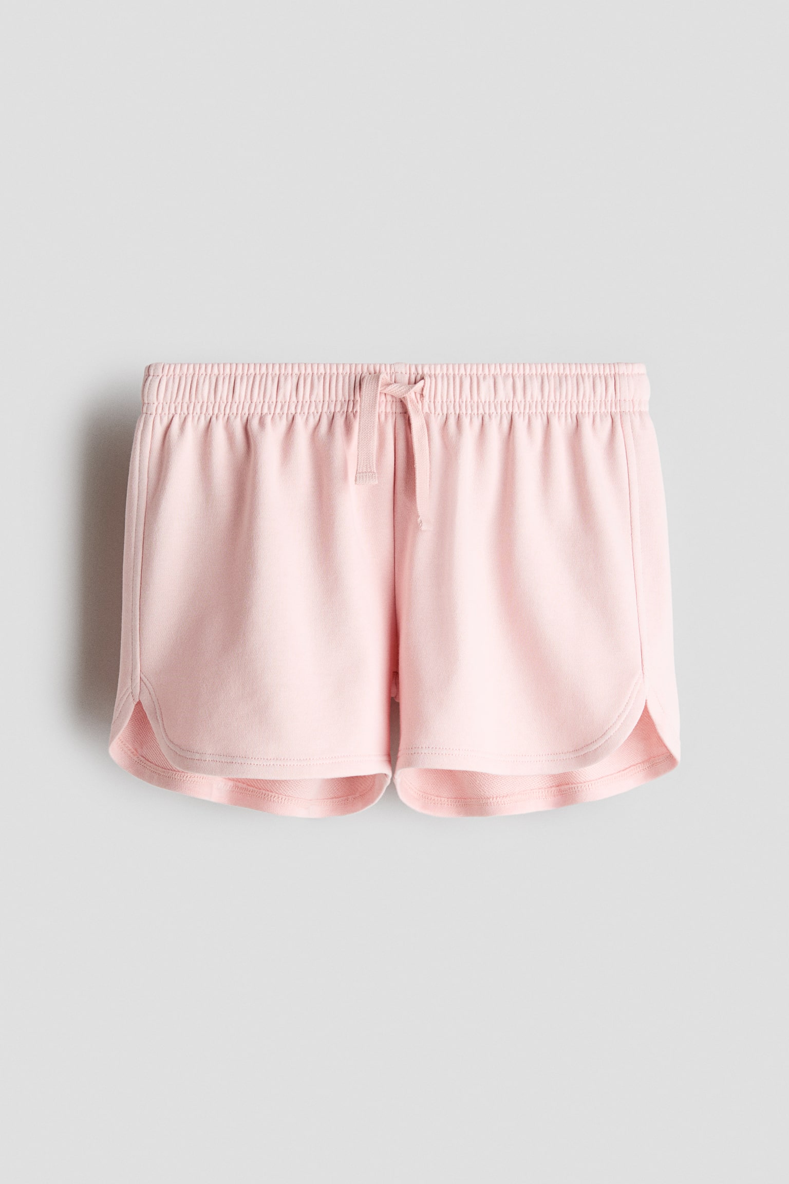 מכנסי טרנינג קצרים - ורוד בהיר/אפור בהיר מלאנז' - 1