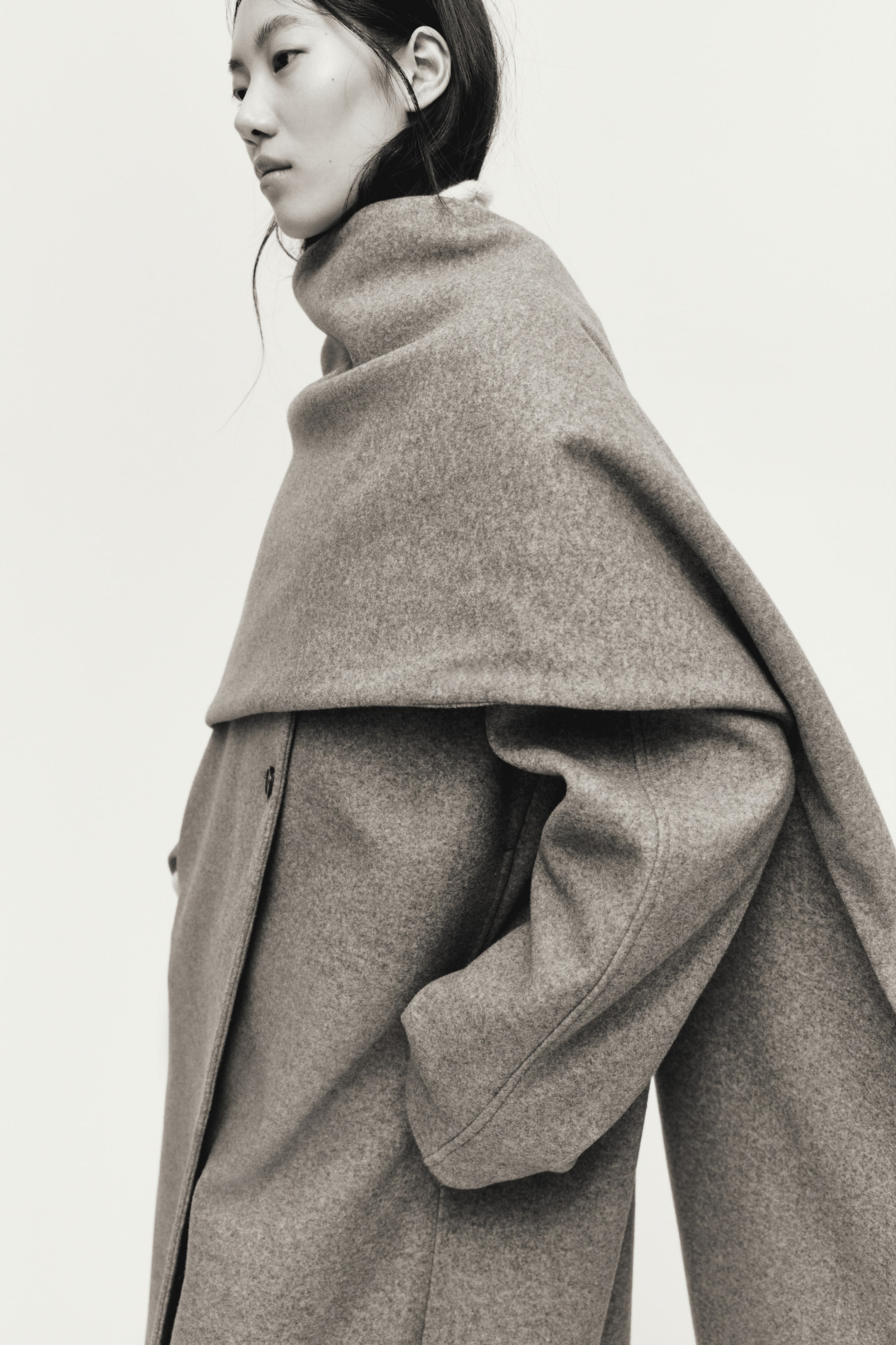 Visualizza immagine più grande: Cappotto con sciarpa decorativa - Beige mélange - DONNA | H&M IT 1