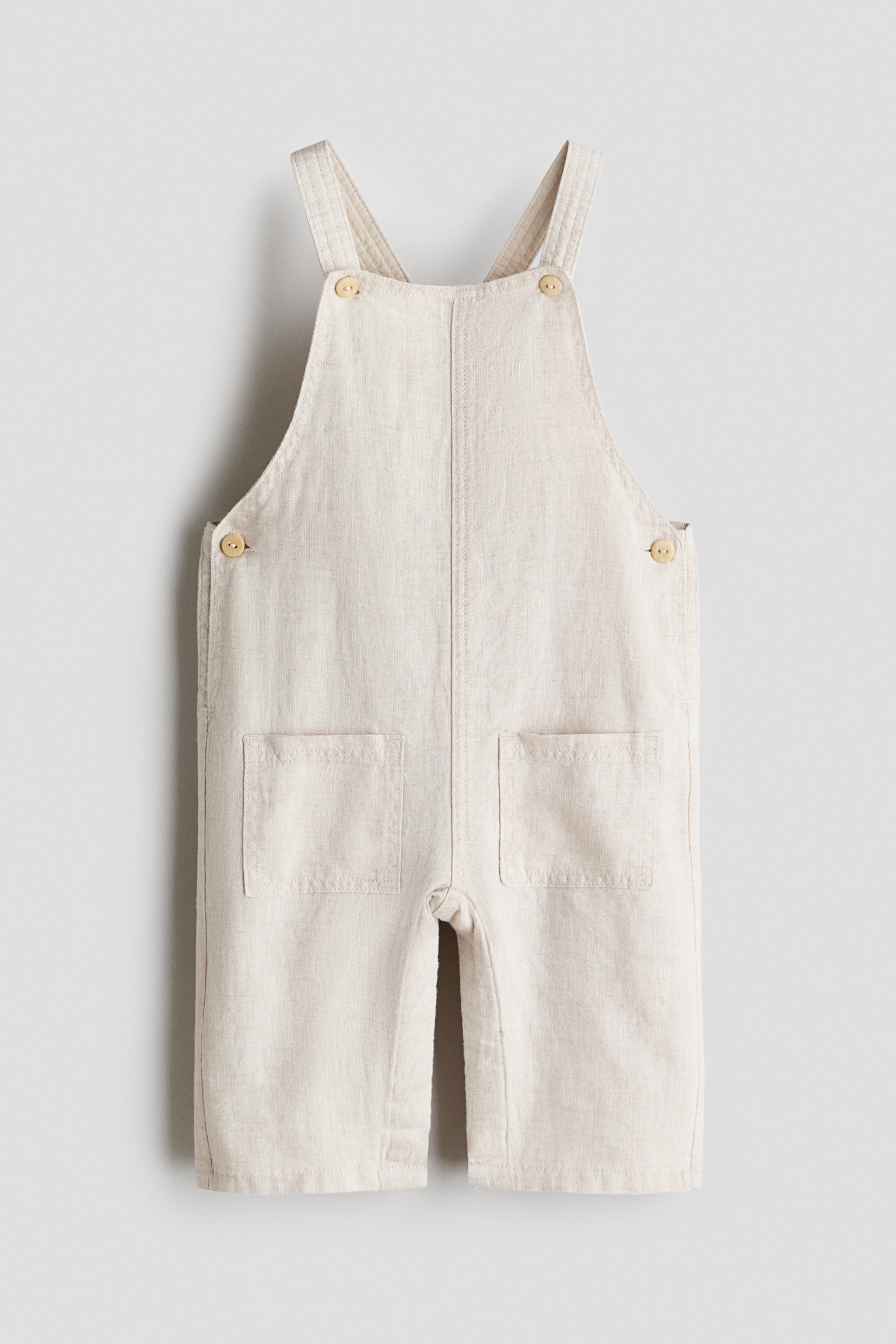 Linen dungarees - Light beige