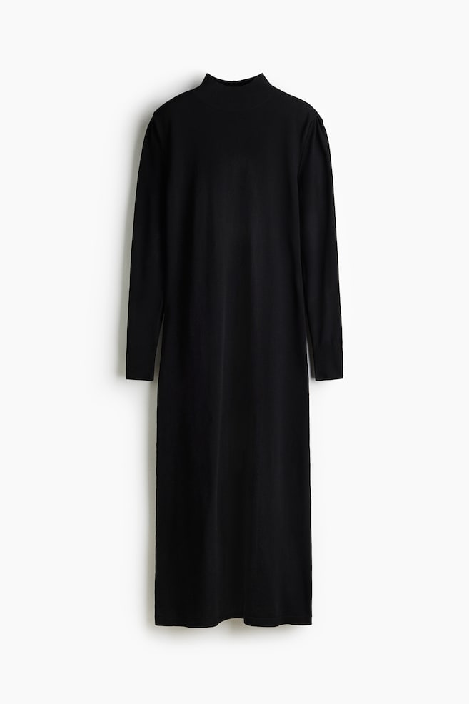 Maxiabito in maglia sottile - Nero - 1