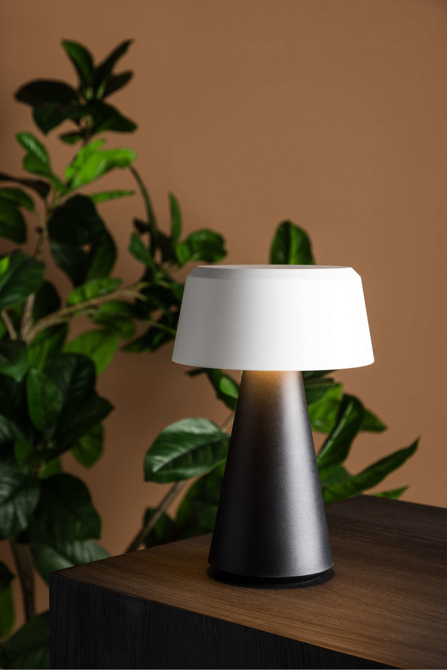 Statford Tischlampe - Kunststoff, Schwarz