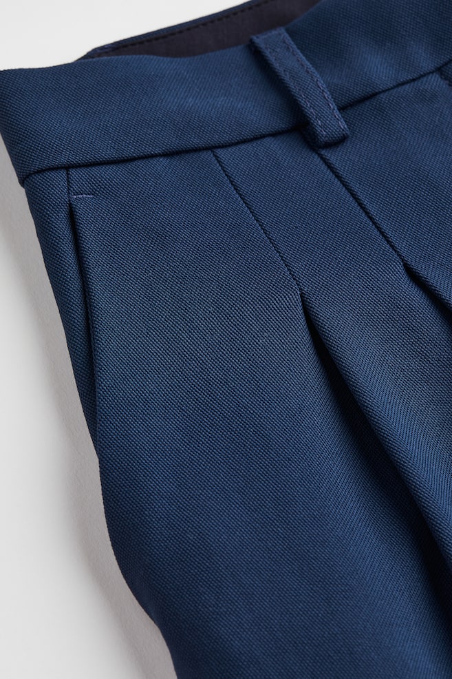 Tailored wool-blend trousers - Dark blue/Black - 3