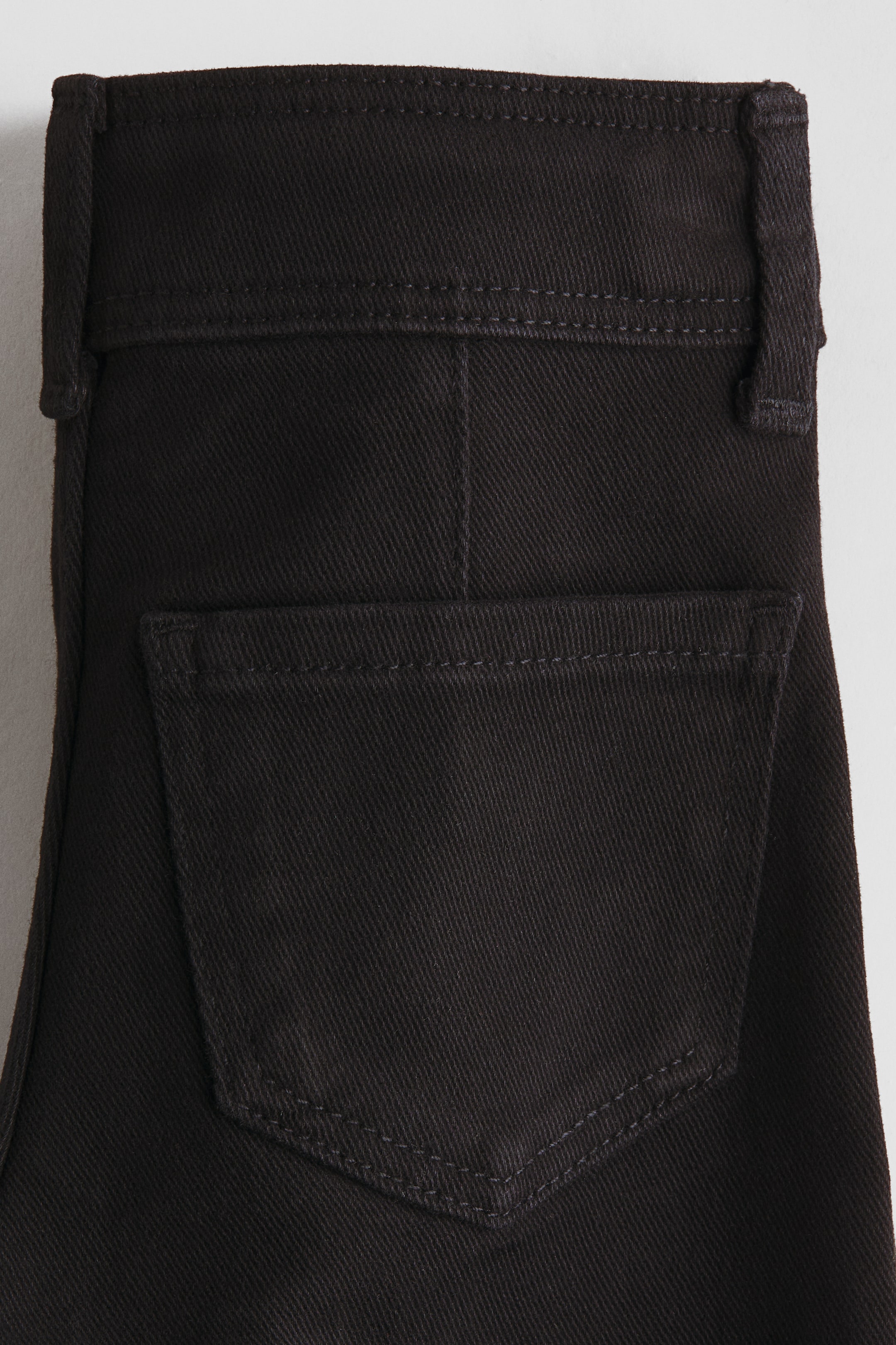 Wide-Leg Twill Pants