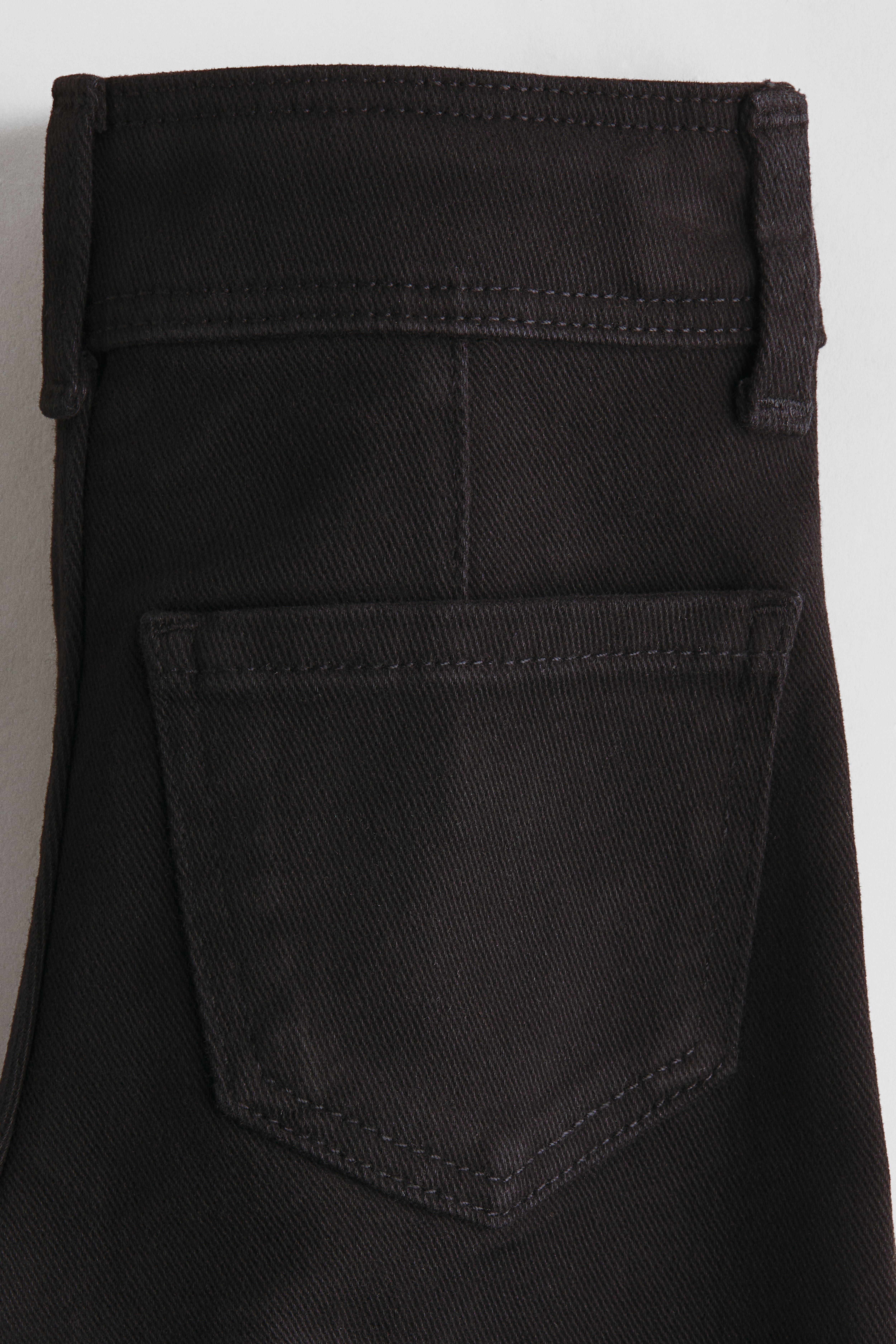 Wide-Leg Twill Pants
