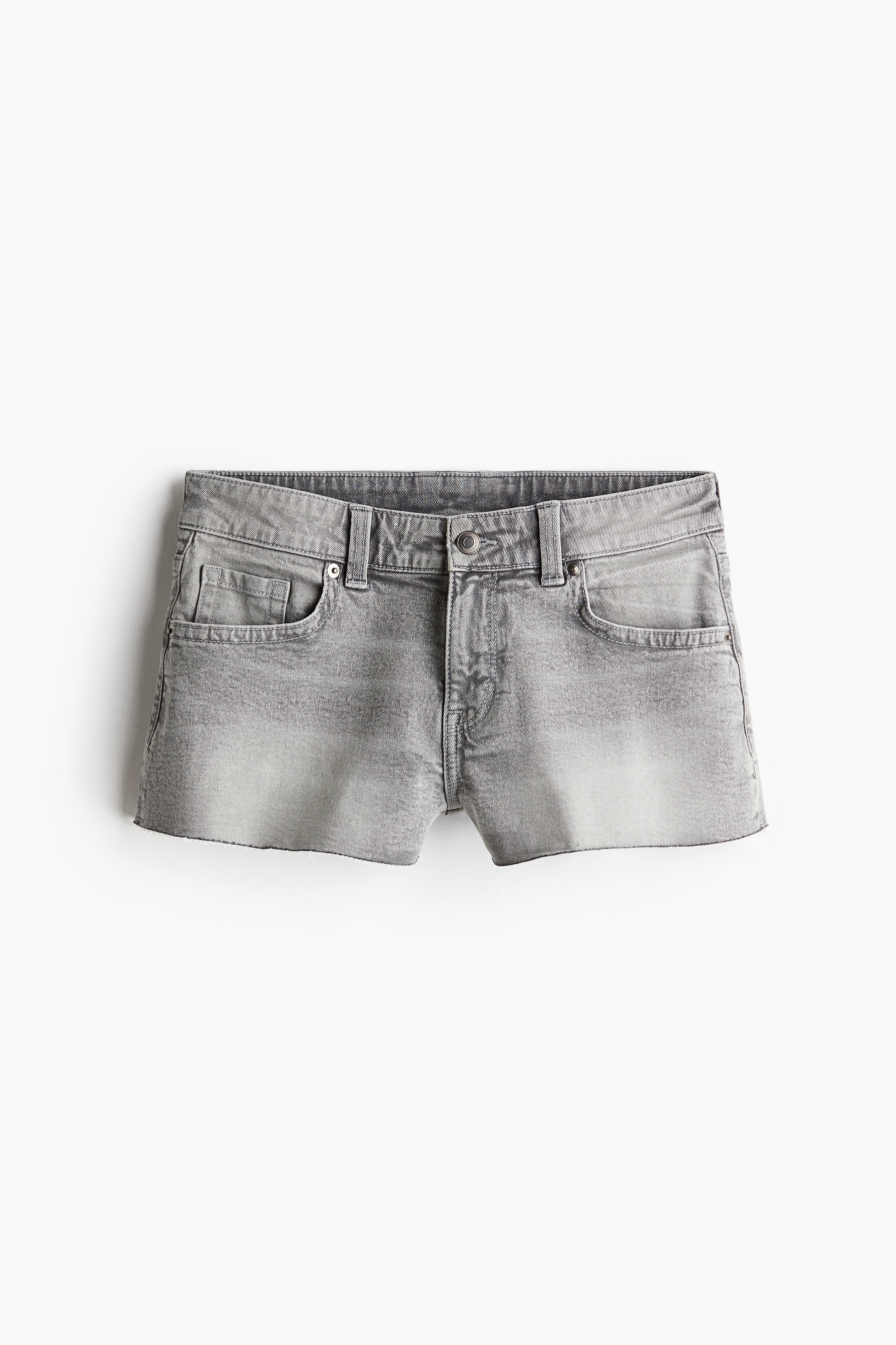 Mini short en denim - Gris délavé