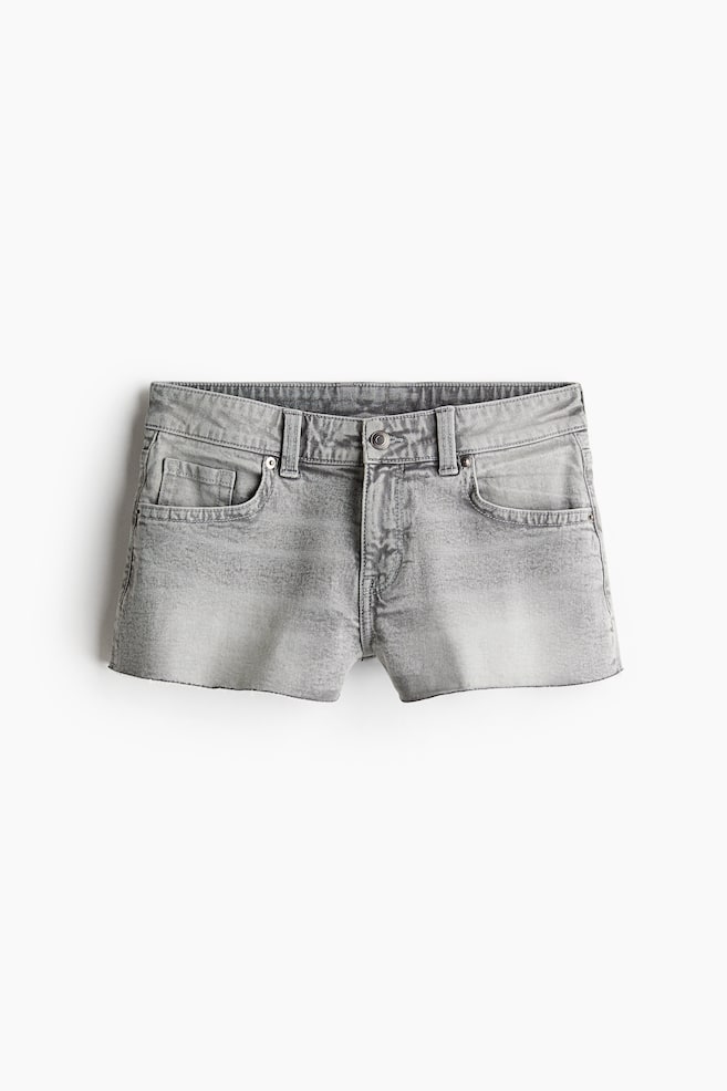 Denim Mini Shorts - Washed gray - 1
