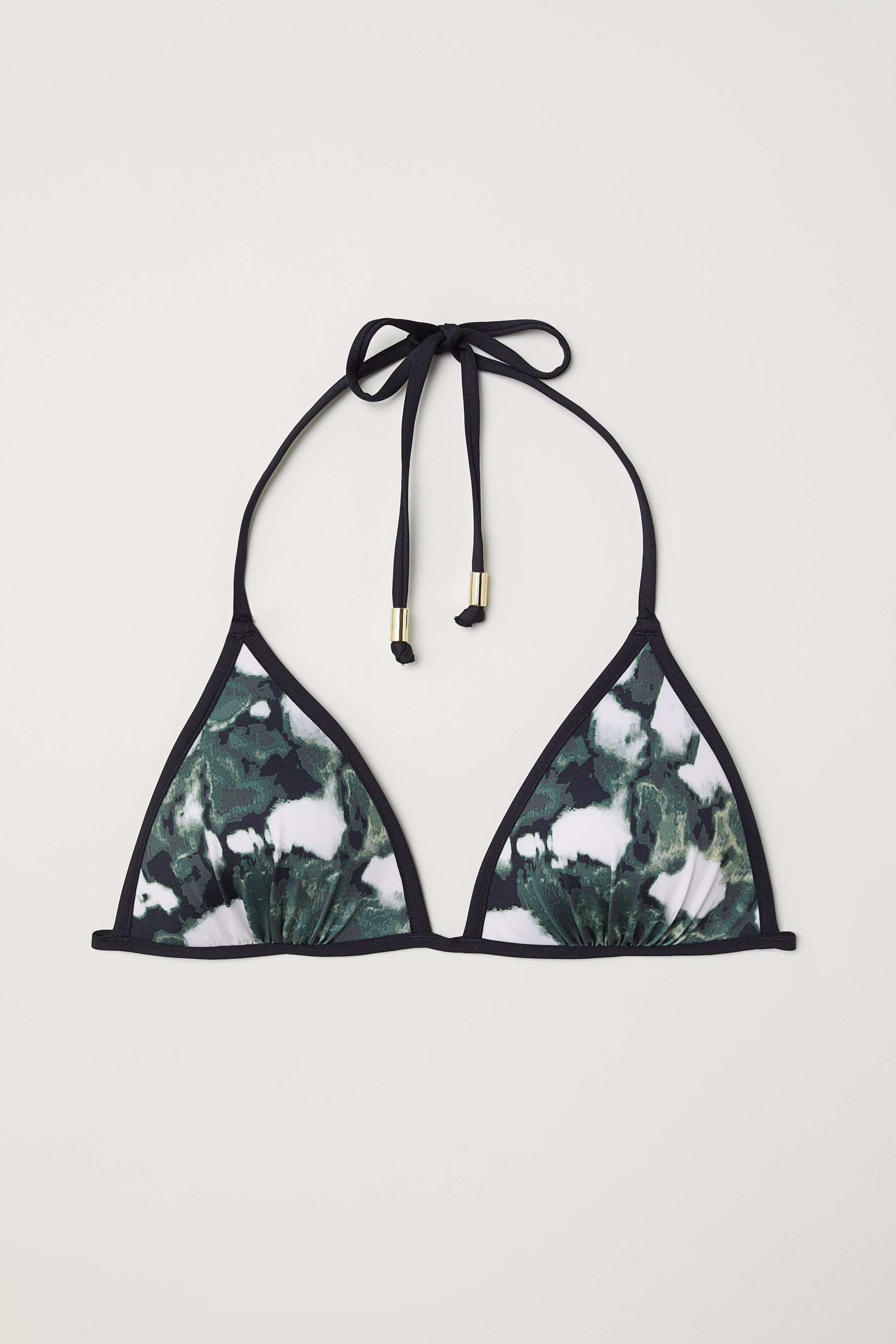 查看大圖: 襯墊三角比基尼上衣 - 黑色/印花 - Ladies | H&M 1