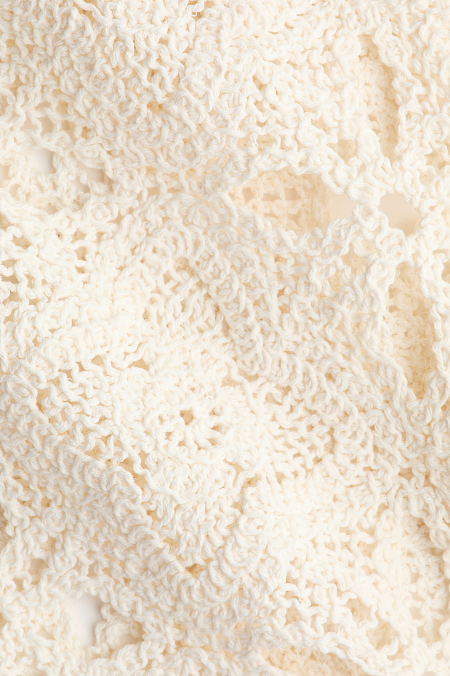 Crochet-look top-Cream - 5