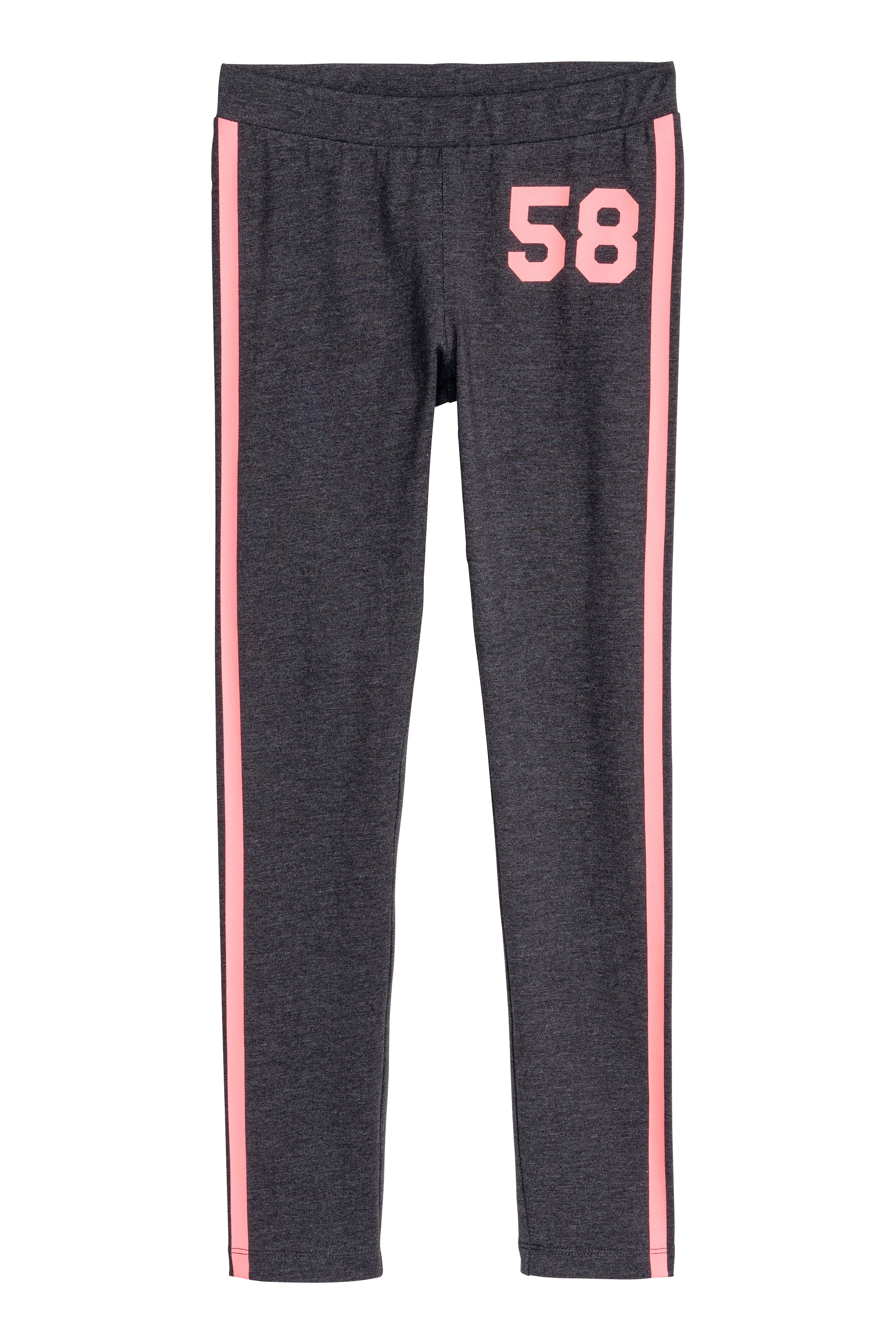 Näytä suurempi kuva: Printtileggingsit - Tumma harmaameleerattu - Kids | H&M FI 1