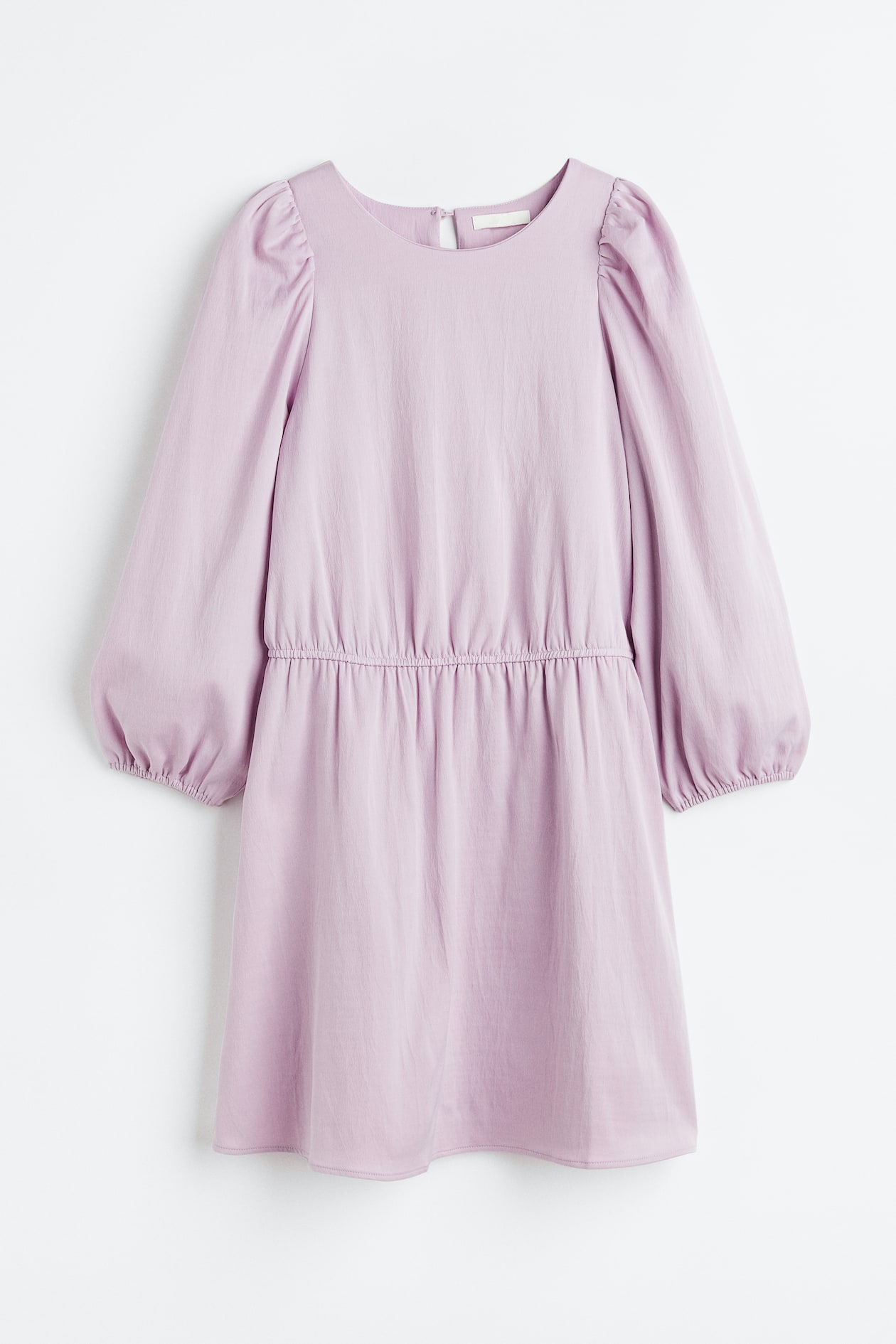 Women's Light purple Balloon-sleeved crinkled dress | H&M Women's Light purple Balloon-sleeved crinkled dress | H&M