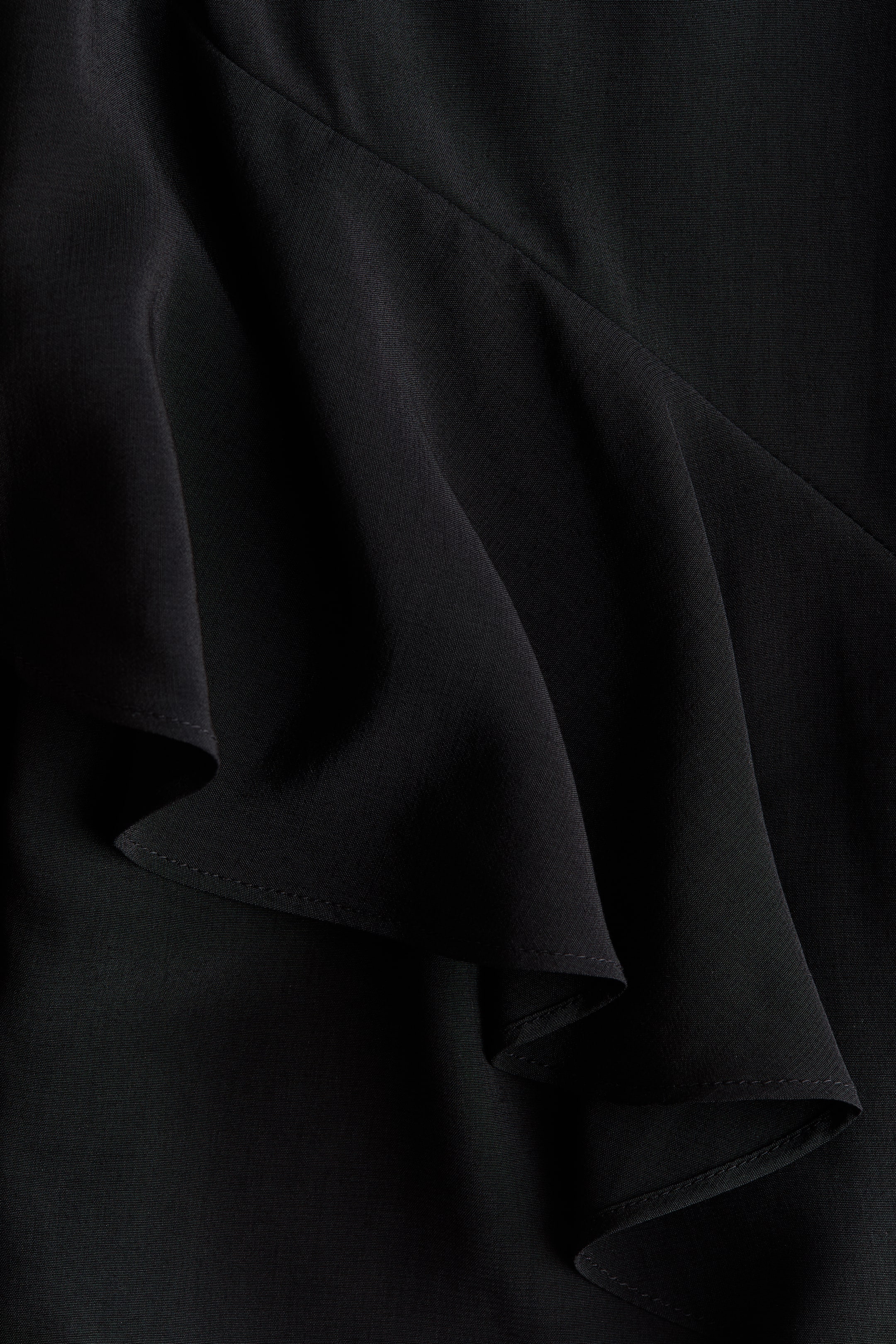 Flounced Cowl-Neck Dress