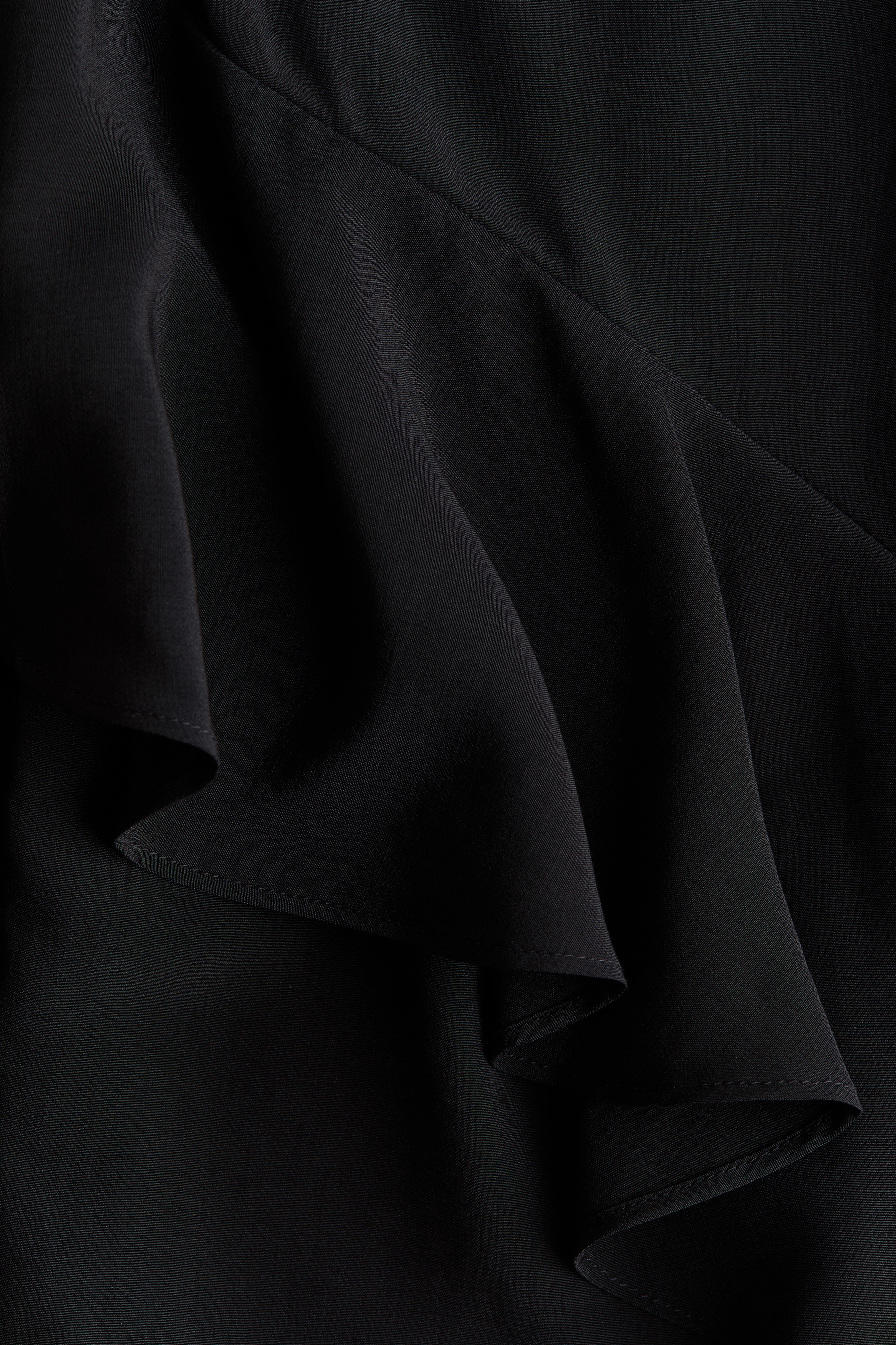 Flounced Cowl-Neck Dress