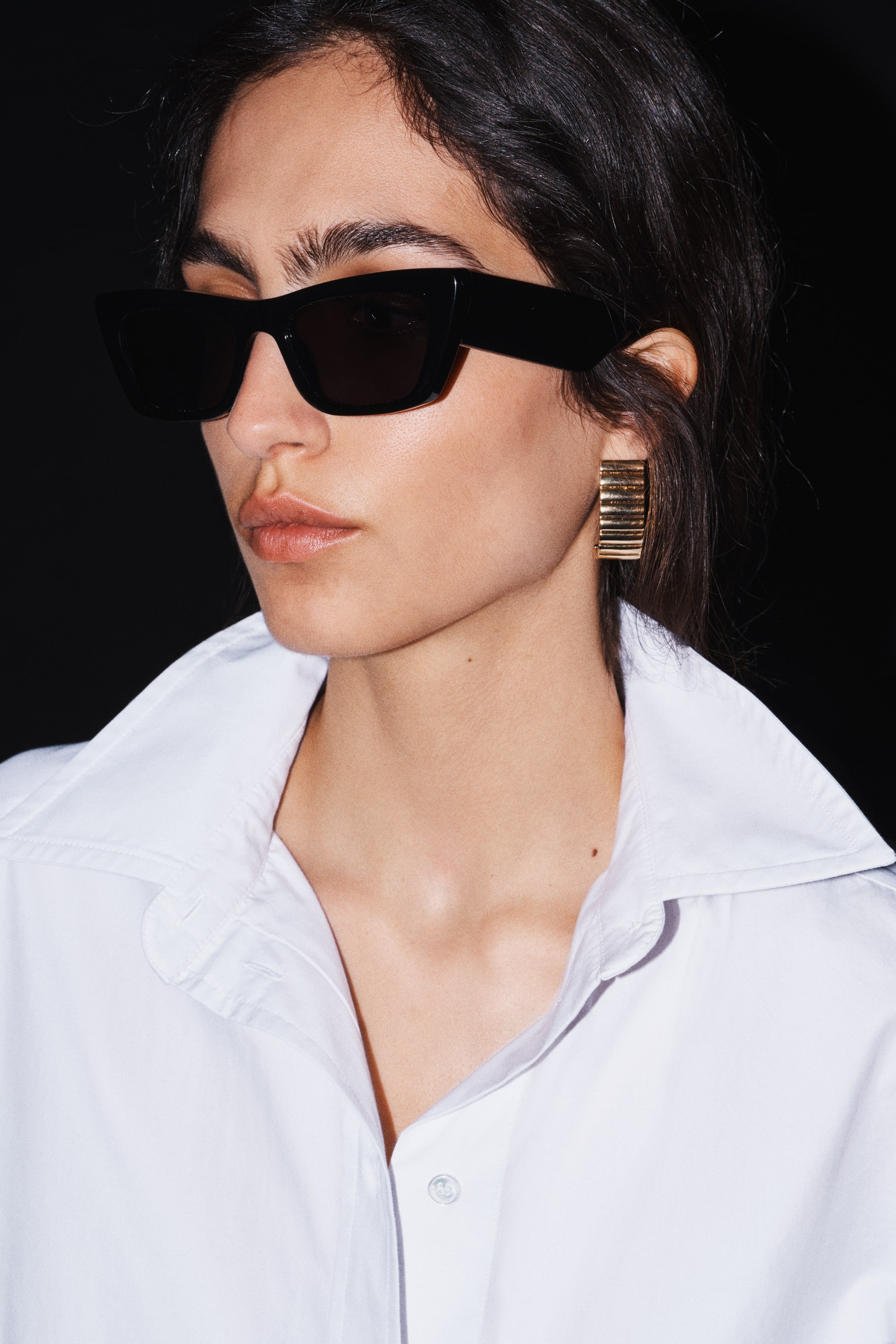 Elongated Cat-Eye Sunglasses