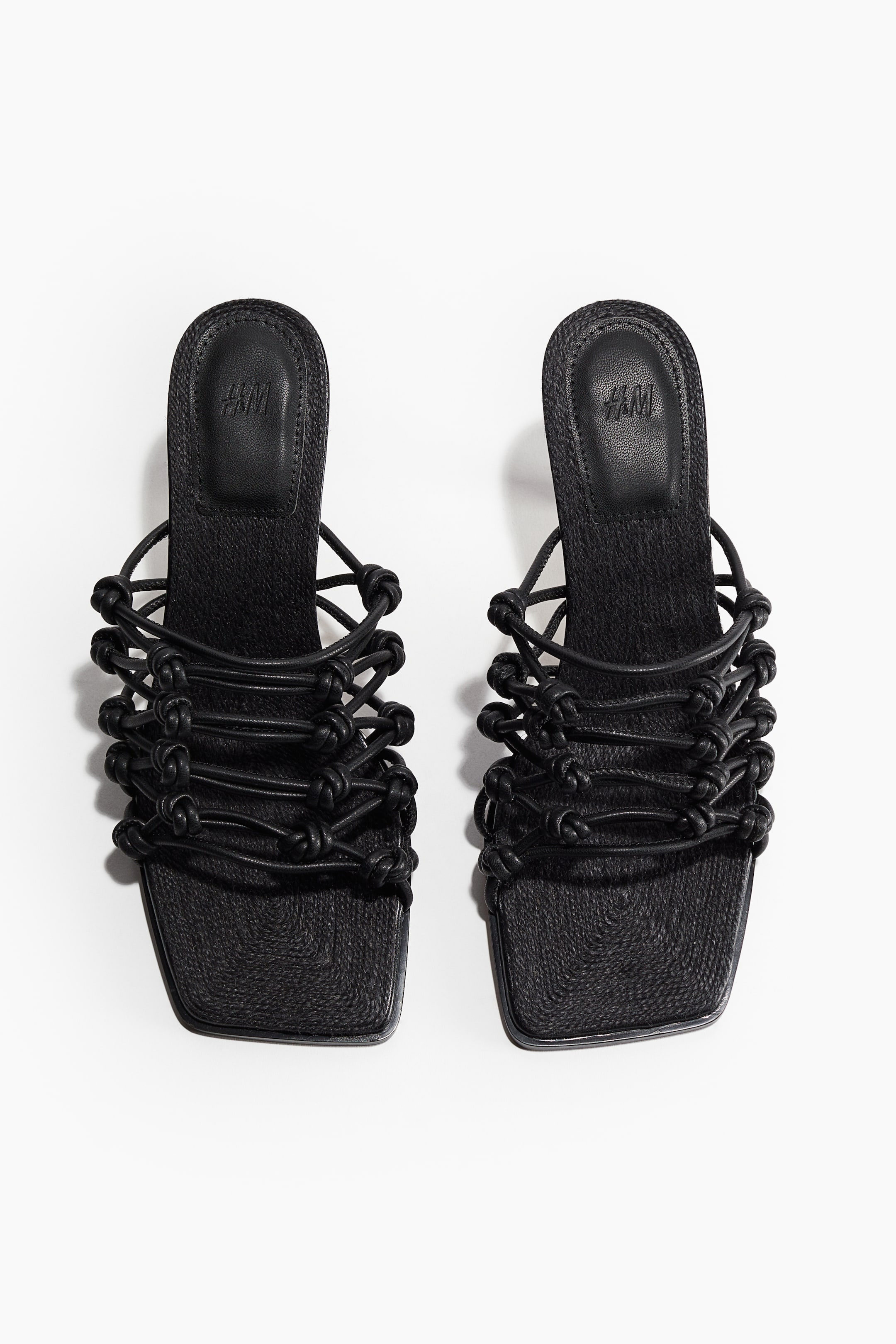 Knot-detail Heeled Sandals - Black - Ladies | H&M US