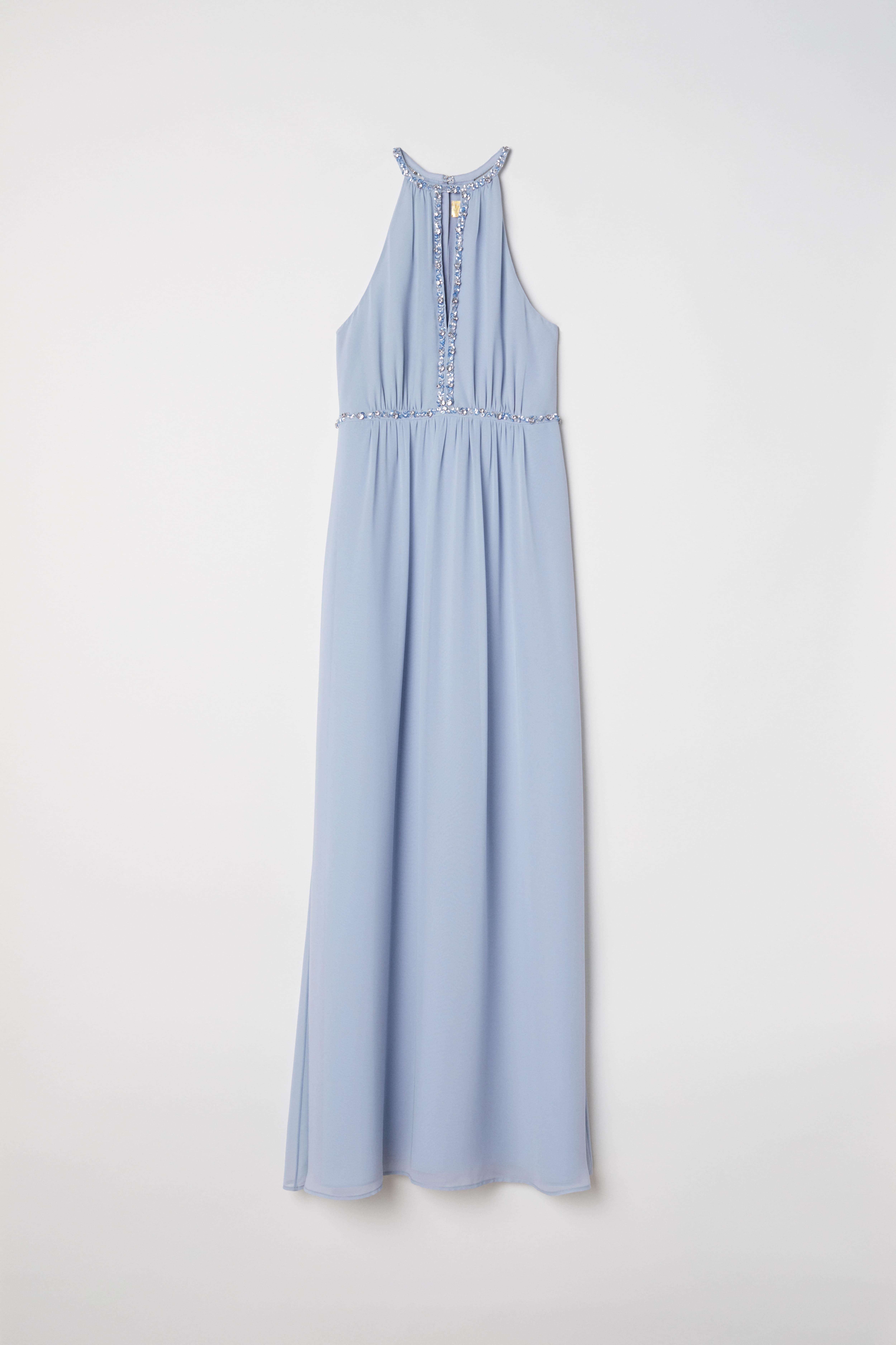 Long Dress - Sleeveless - Long - Light blue - Ladies | H&M US