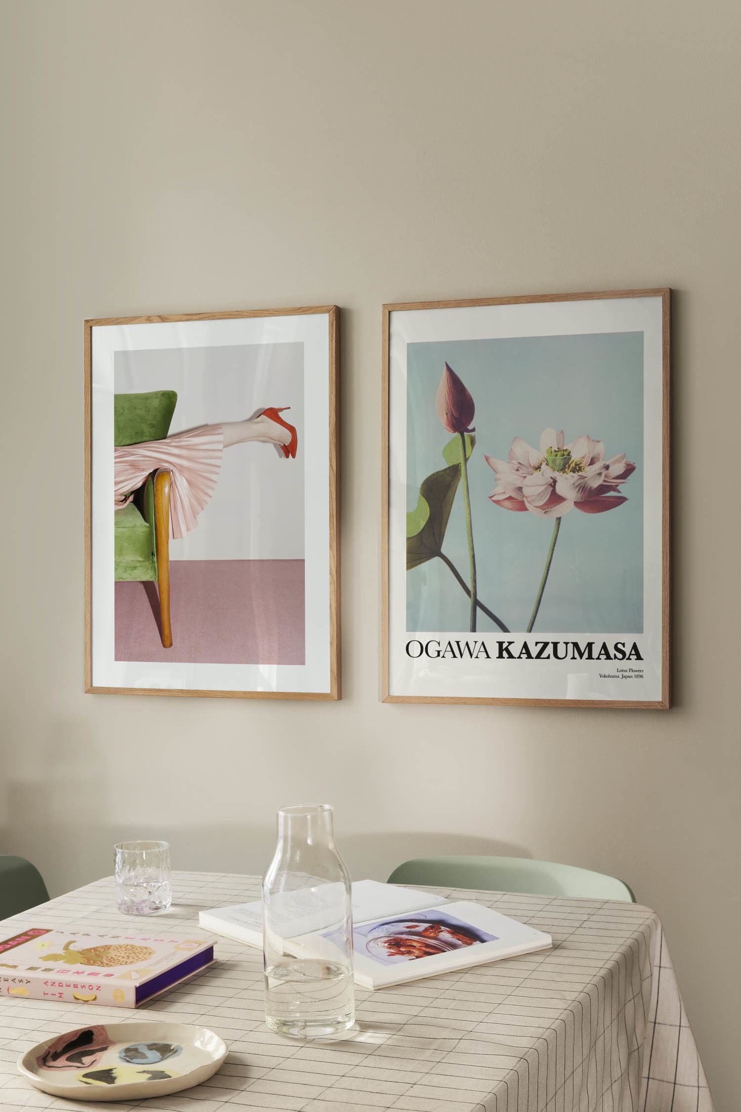 Pastel Fashion Poster Set - Rosa/verde/blu