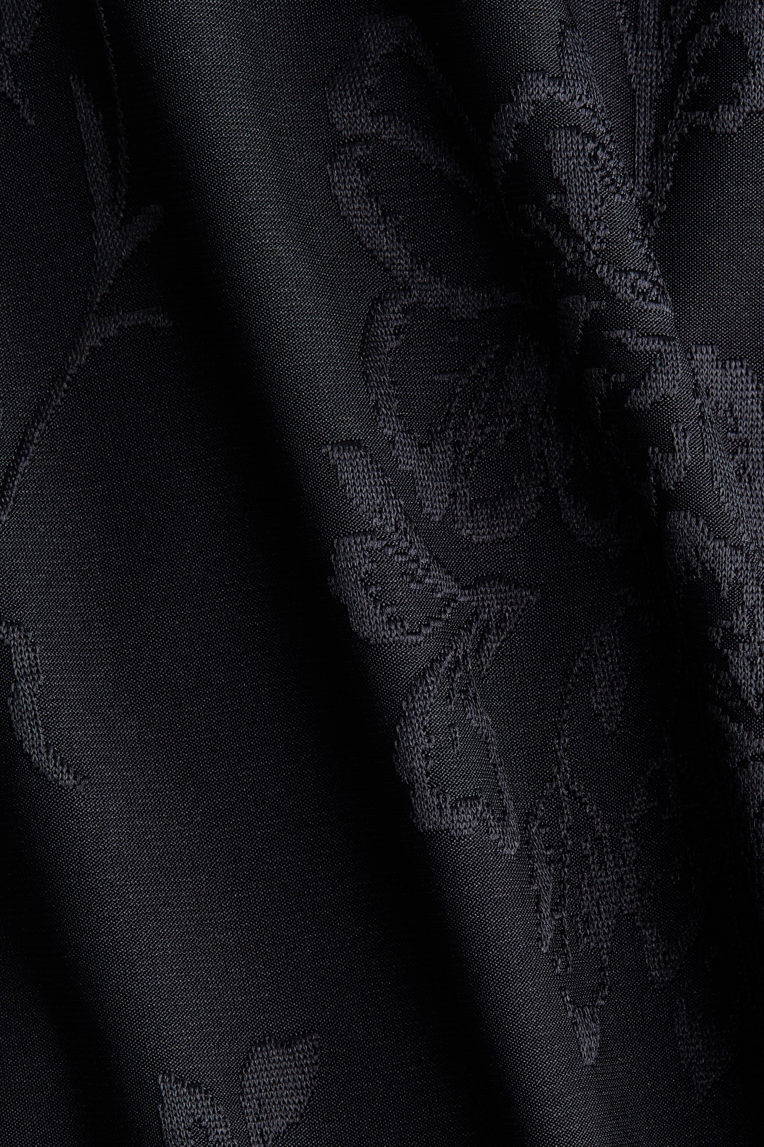 Женская блузка H&M Tie-Detail Jacquard-Jersey Blouse, цвет: Чёрный — фото 5