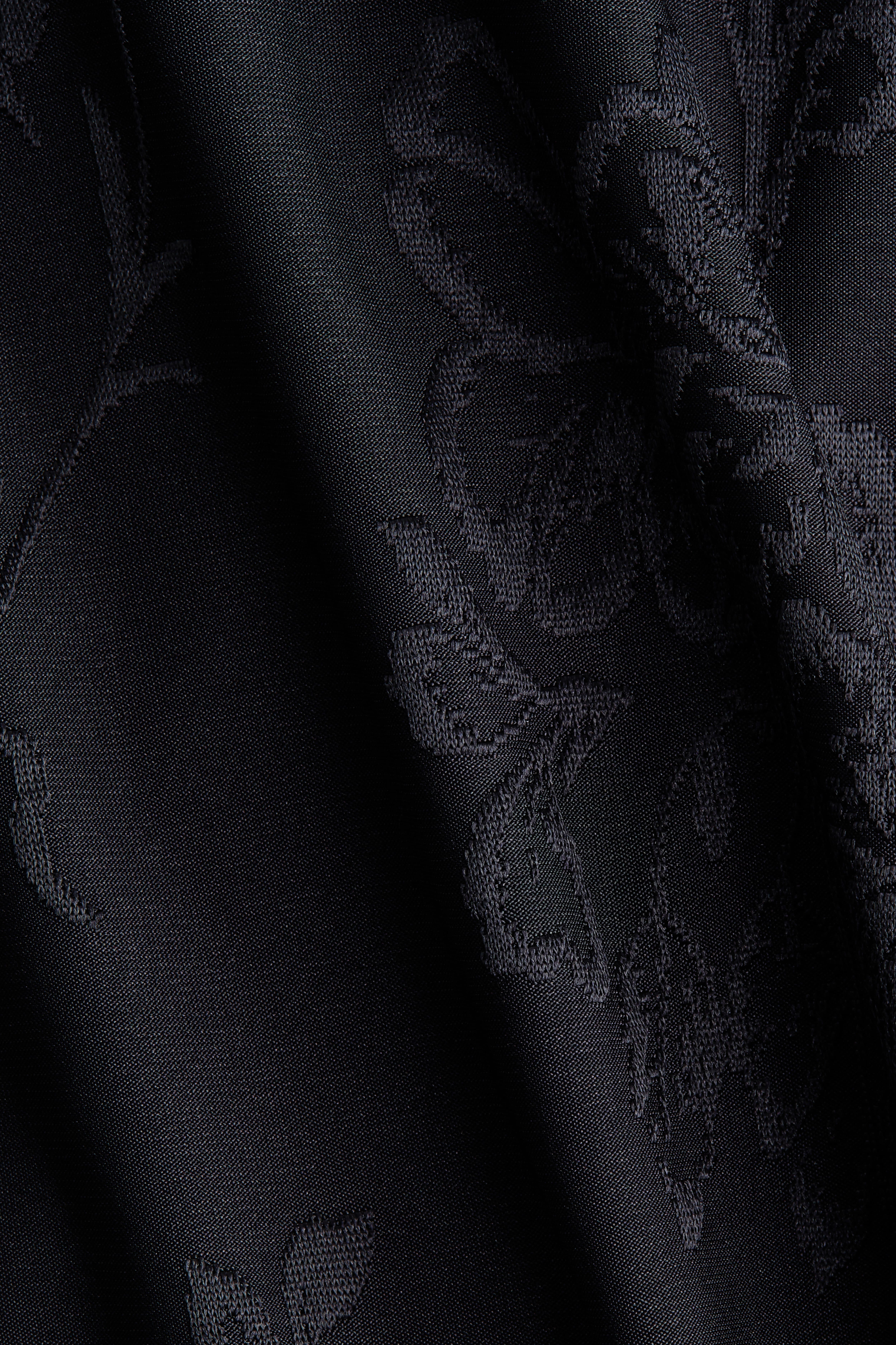 Tie-Detail Jacquard-Jersey Blouse